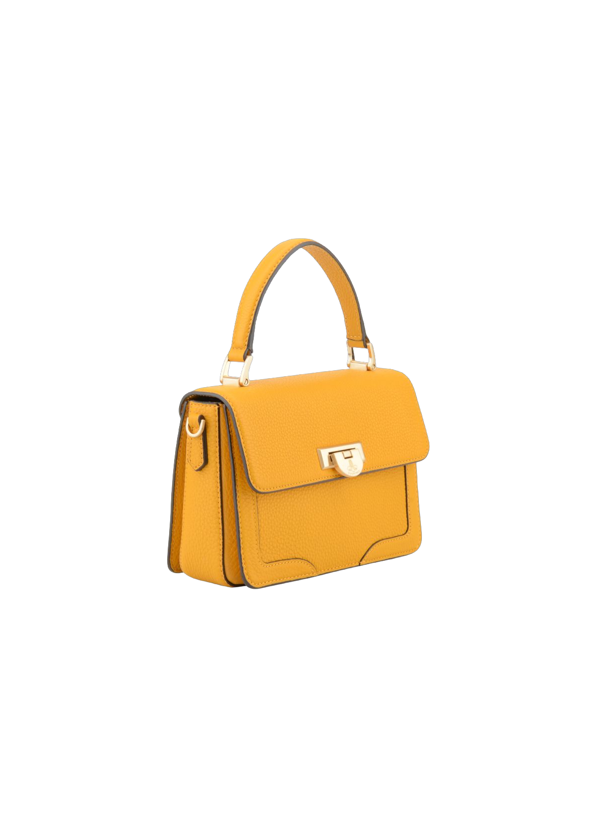 Auteuil | Sac porté travers en cuir de vachette Jaune