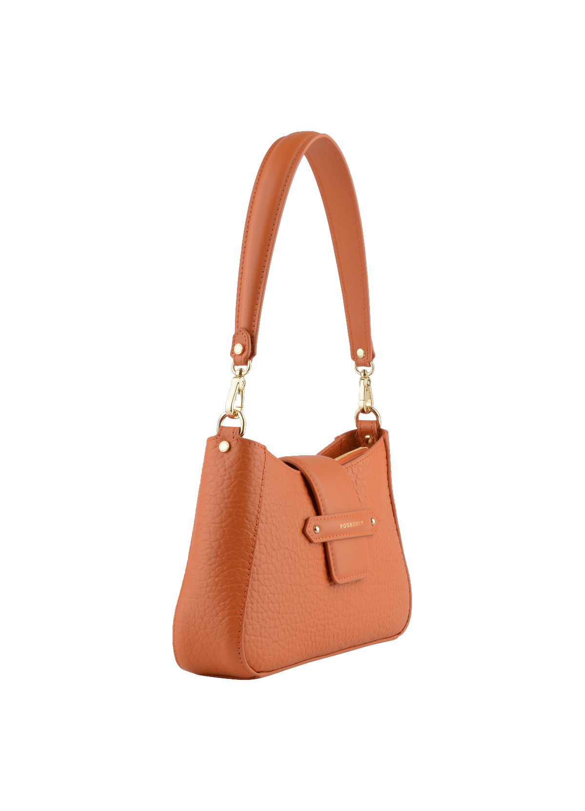 Fleuves | Sac à main en cuir de vachette POURCHET Orange