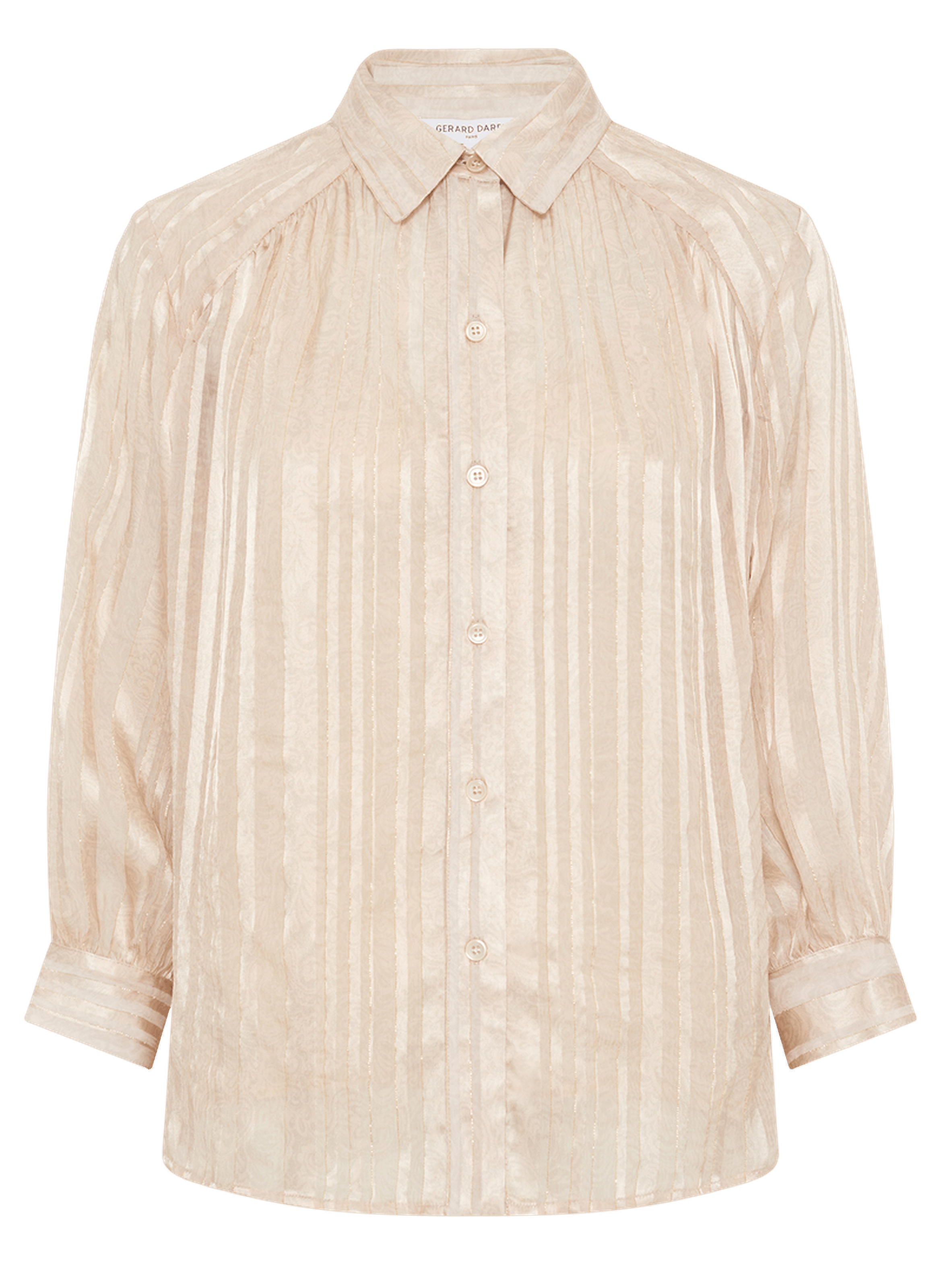 Chemise fluide à rayures et jacquard - crina GERARD DAREL Beige