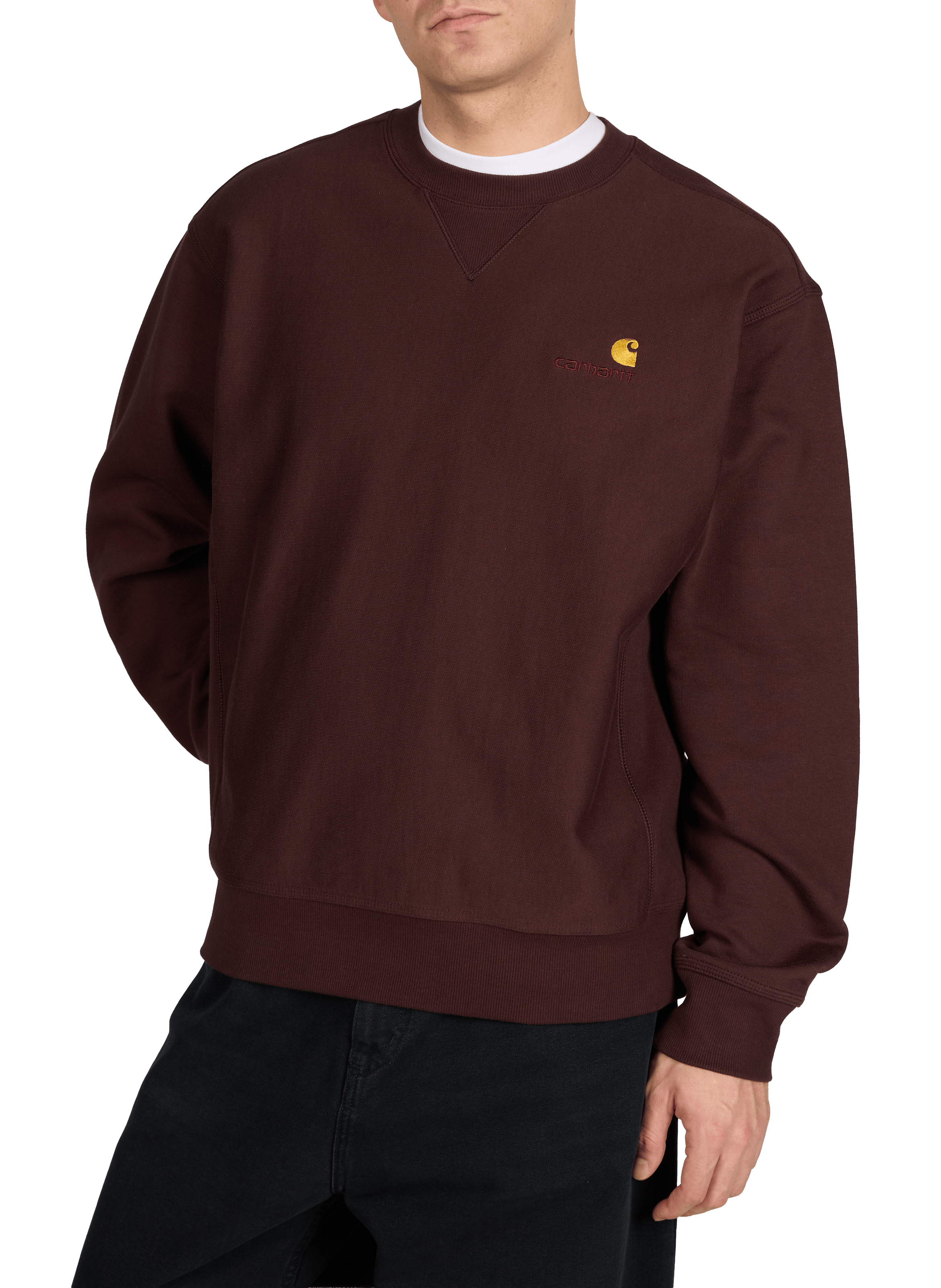 Loose-fitting cotton-blend sweatshirt CARHARTT WIP Brown