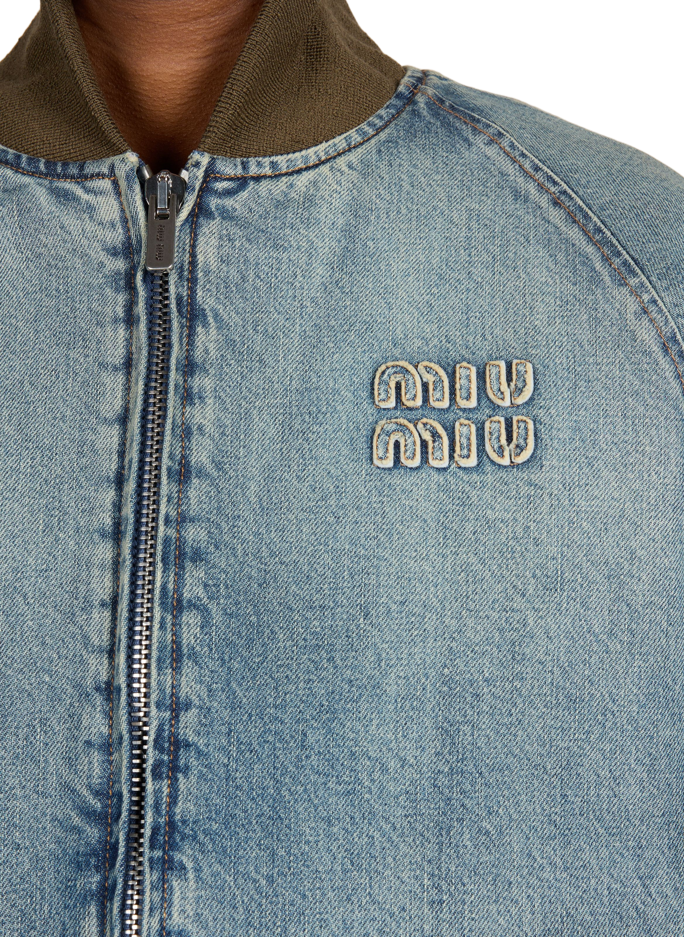 Denim jacket MIU MIU Blue