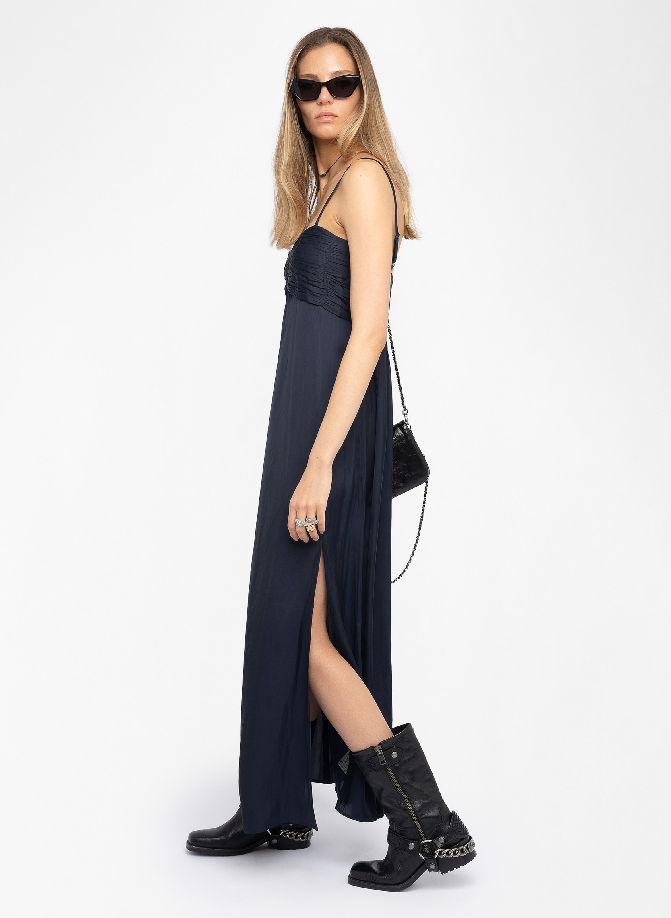 Robe longue ample fluide rippie ZADIG&VOLTAIRE Bleu