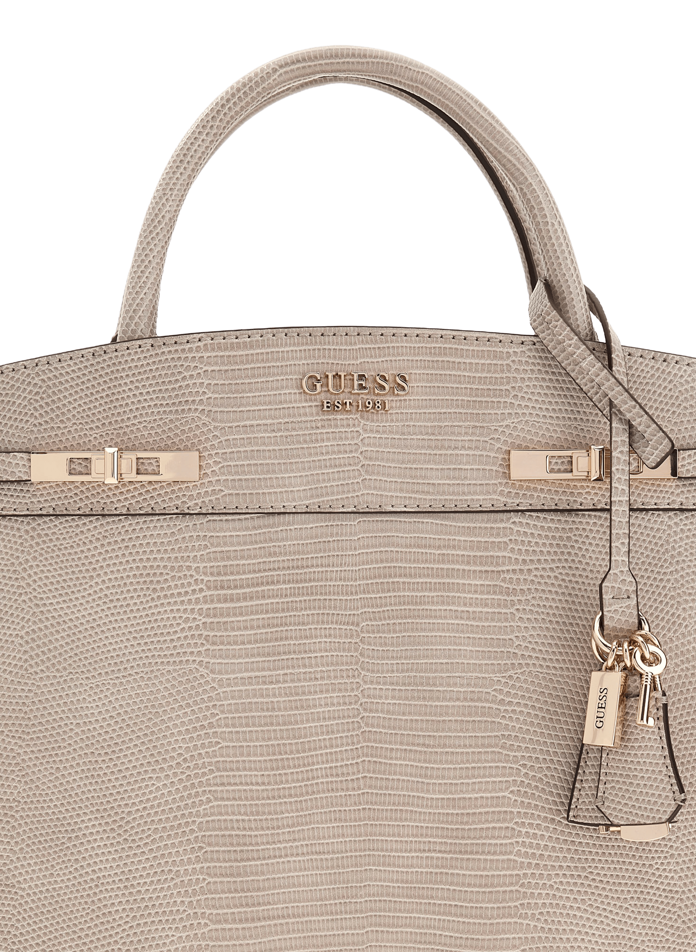 Sac à main grainé Melinda GUESS Beige