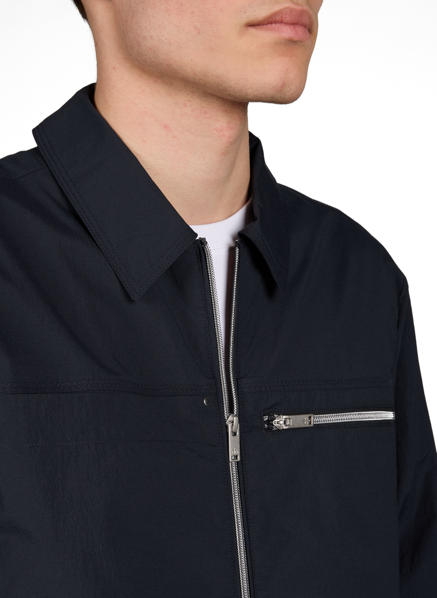 Jacket with classic collar MOOSE KNUCKLES Blue