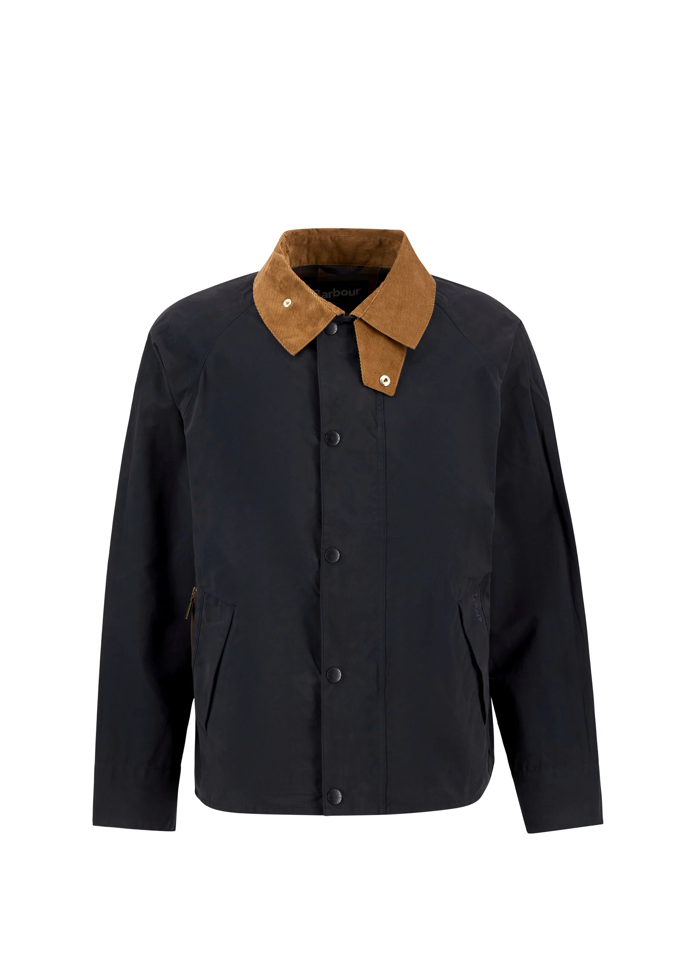 Veste droite col boutonné en coton mélangé BARBOUR Bleu