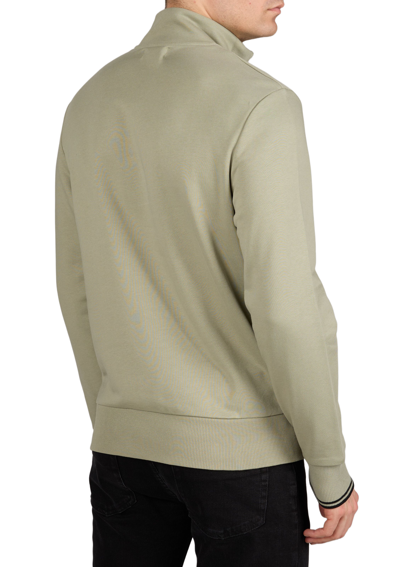 Sweatshirt col montant en coton FRED PERRY Vert
