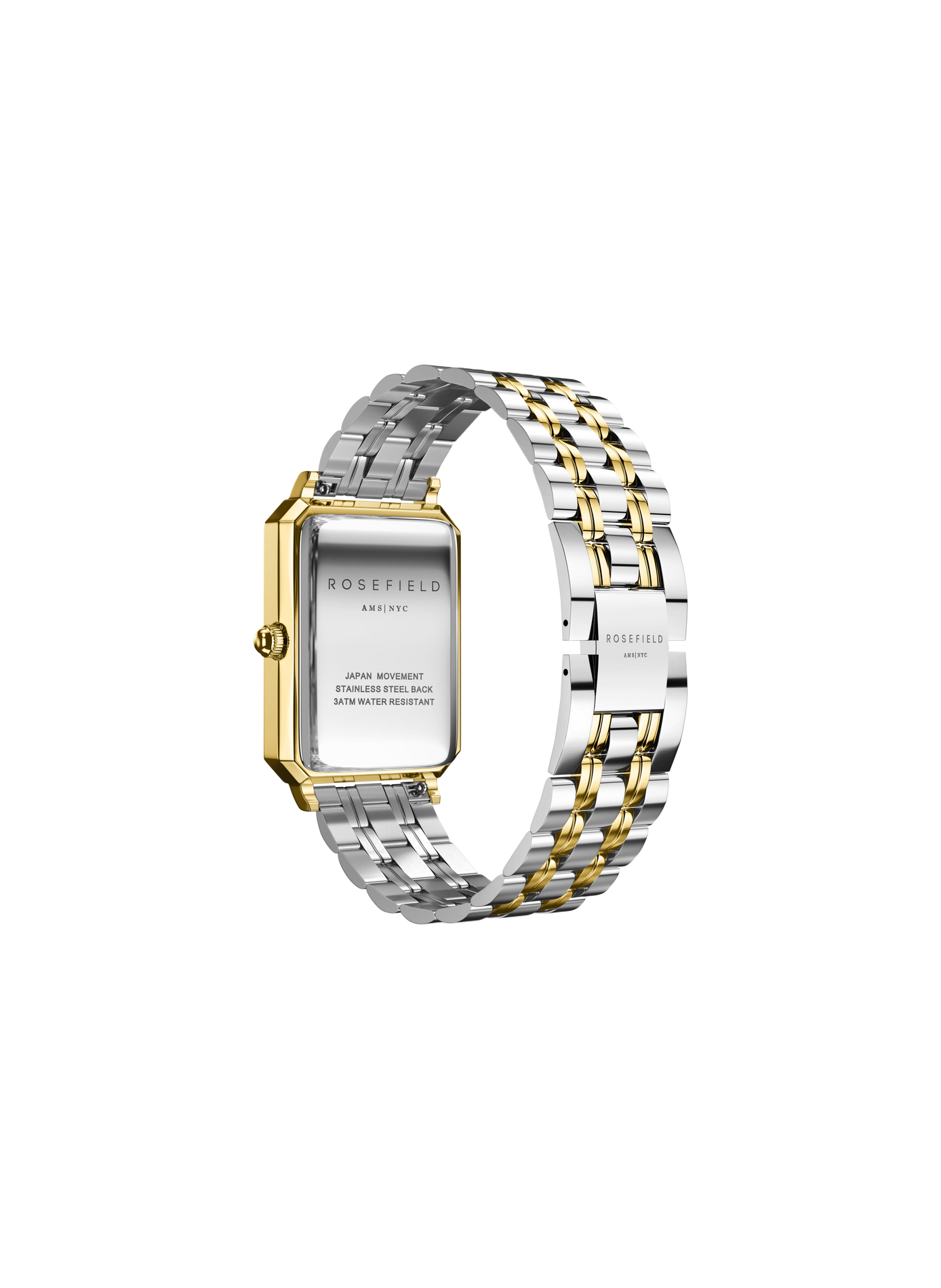 Montre analogique Octagon en acier inoxydable ROSEFIELD Blanc