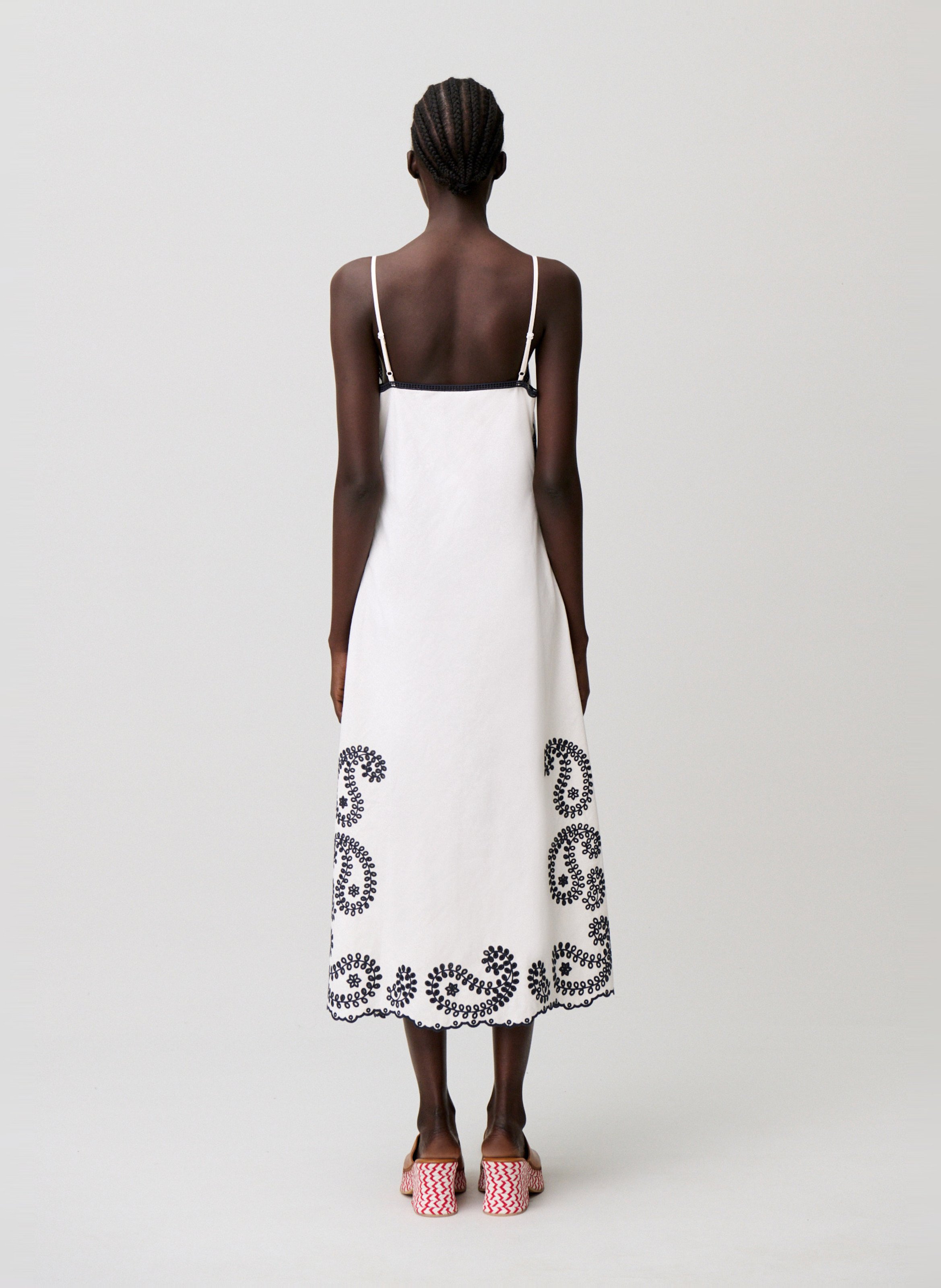 Robe lidi col v en coton mélangé CLAUDIE PIERLOT Multicolore