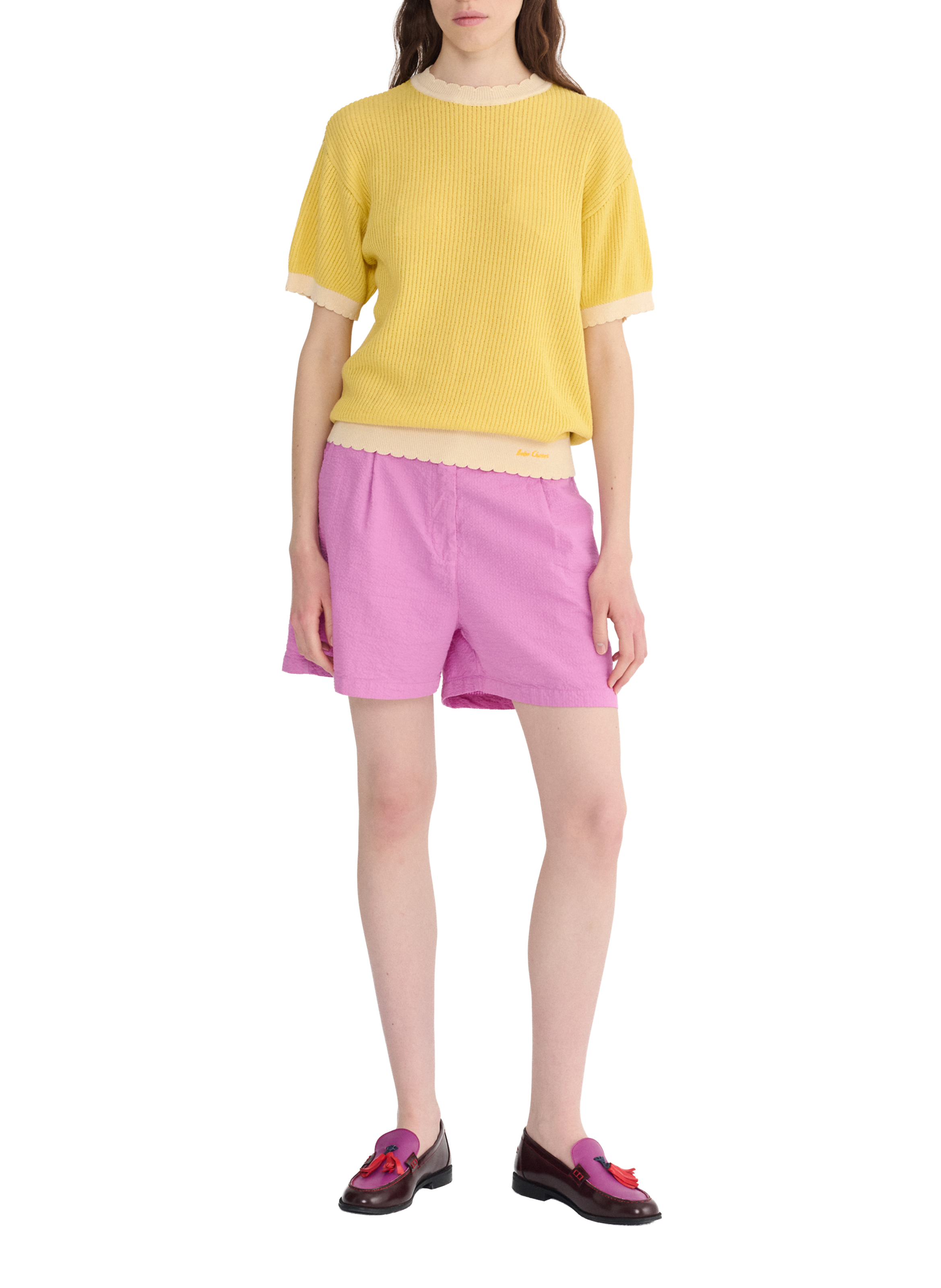 Sleeveless openwork knit sweater BOBO CHOSES Yellow