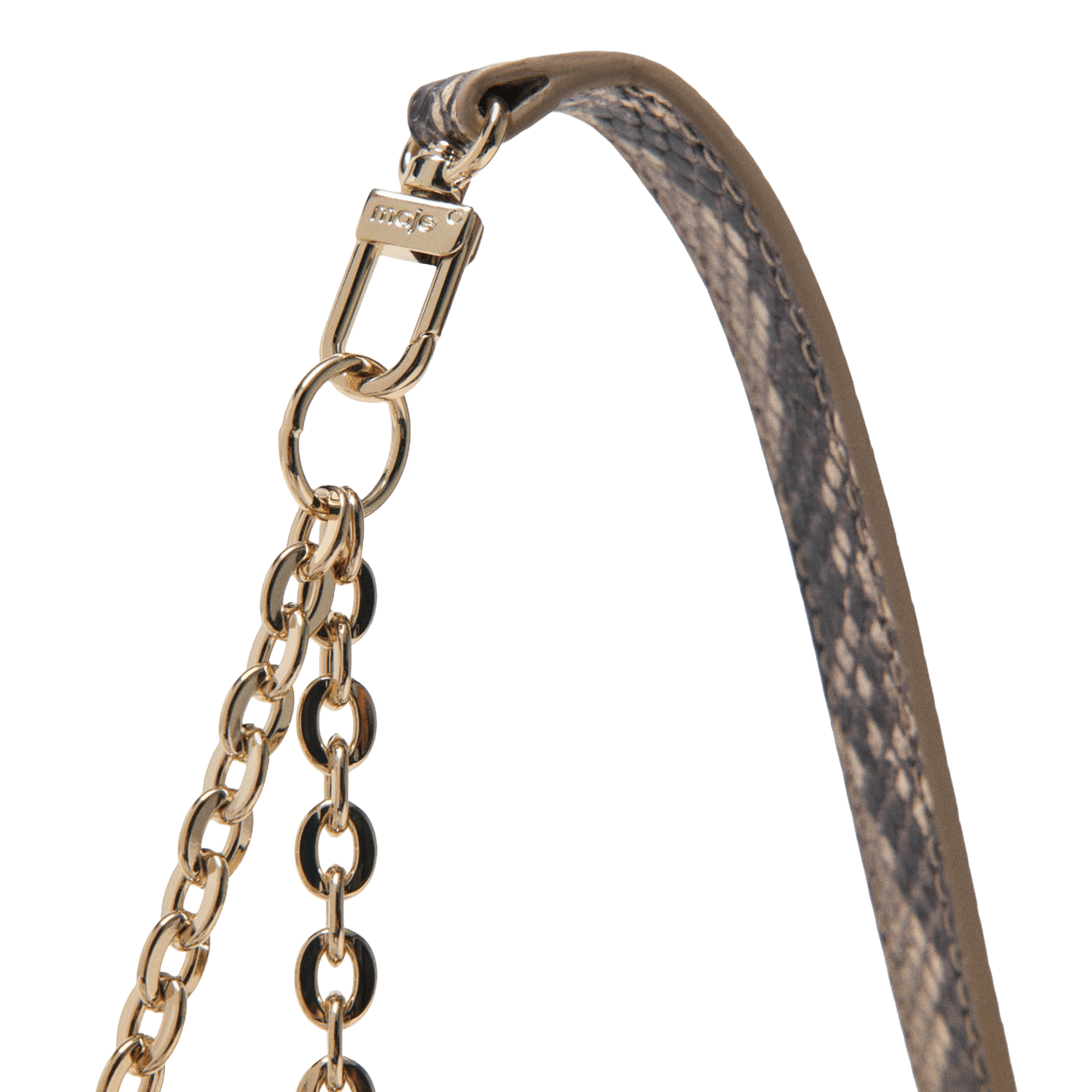 Sac bandoulière à rabat en cuir python miss m MAJE Multicolore