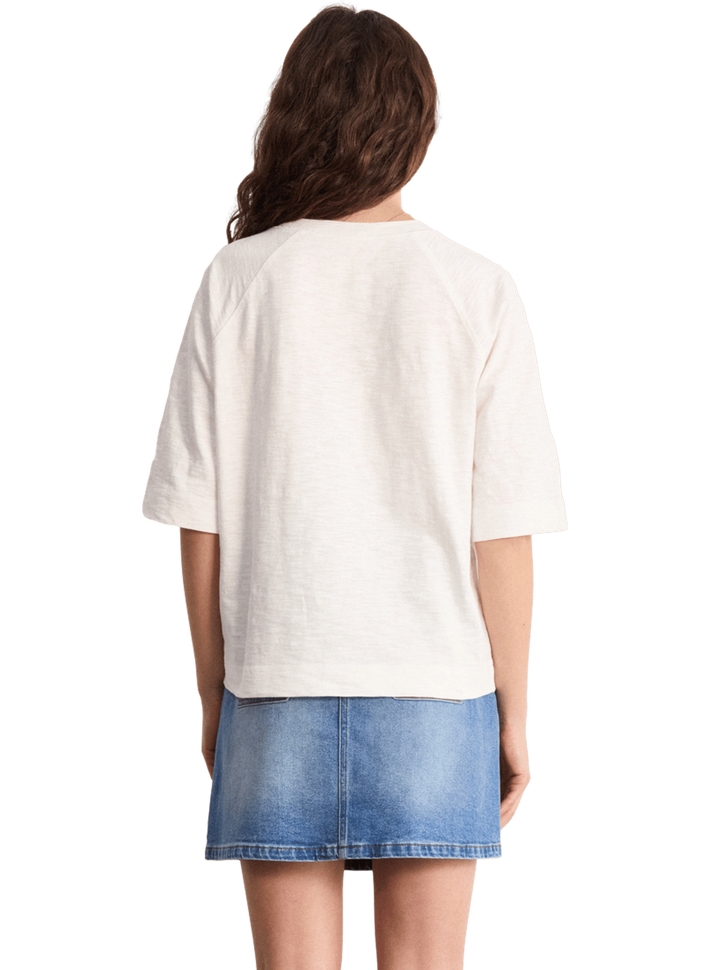 T-shirt à col rond en coton - tally PABLO Blanc