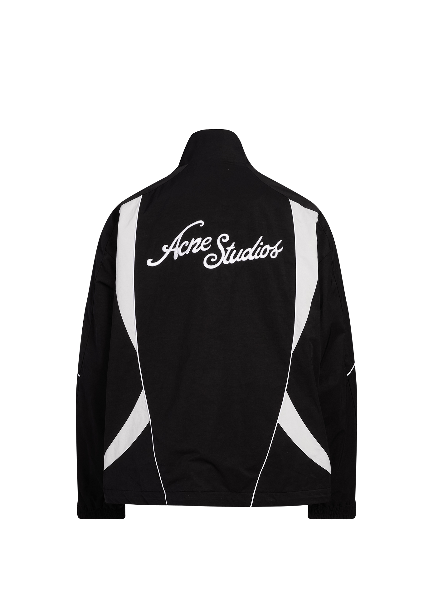 Veste de survêtement brodé à col montant ACNE STUDIOS Noir