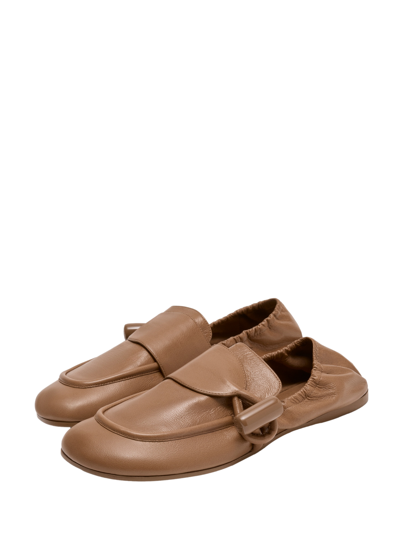 Mocassins Toggle en cuir de veau lisse brillant LOEWE Beige