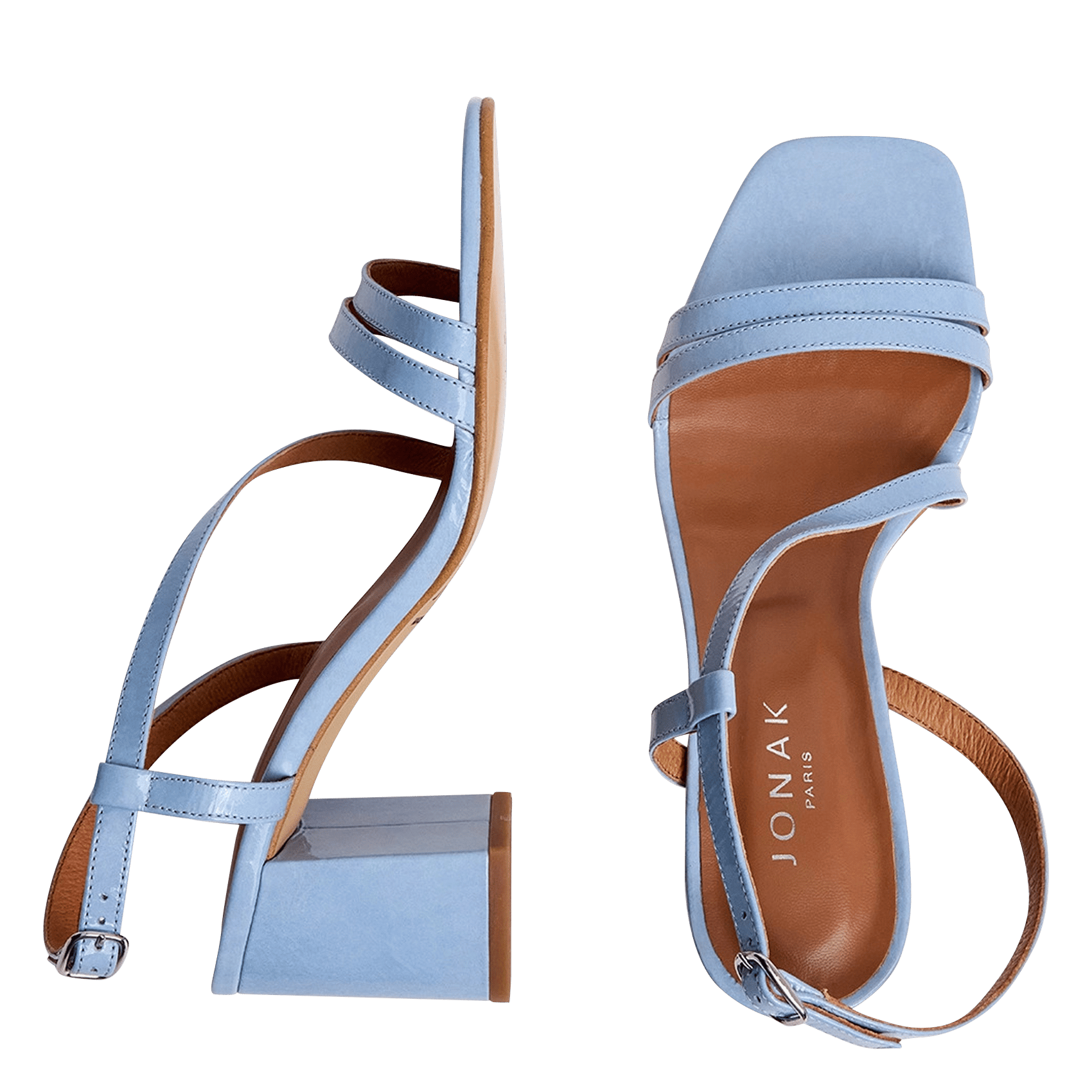 Sandales hautes en cuir vimy JONAK Bleu