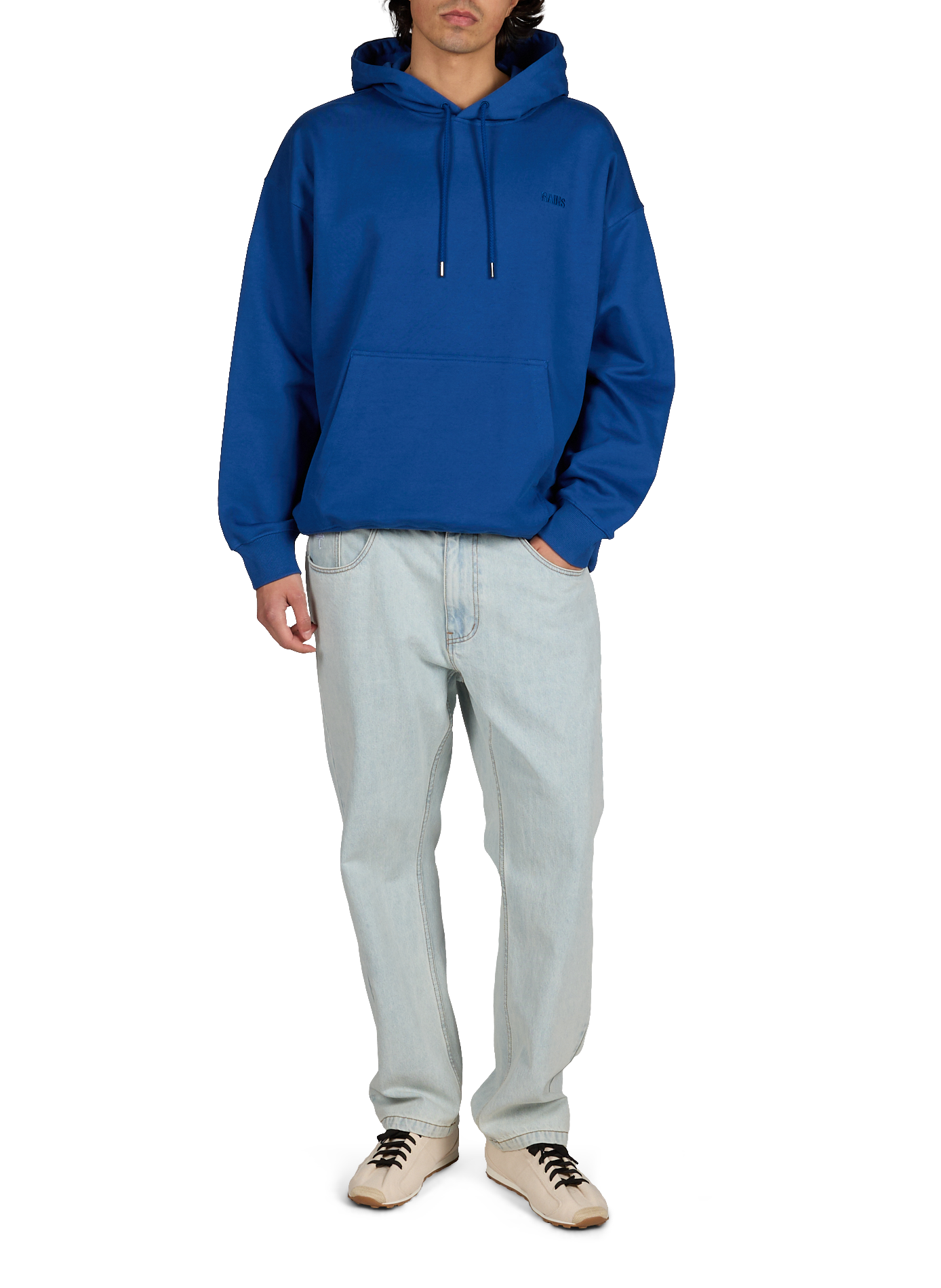 Short-Sleeve Cotton T-Shirt  RAINS Blue