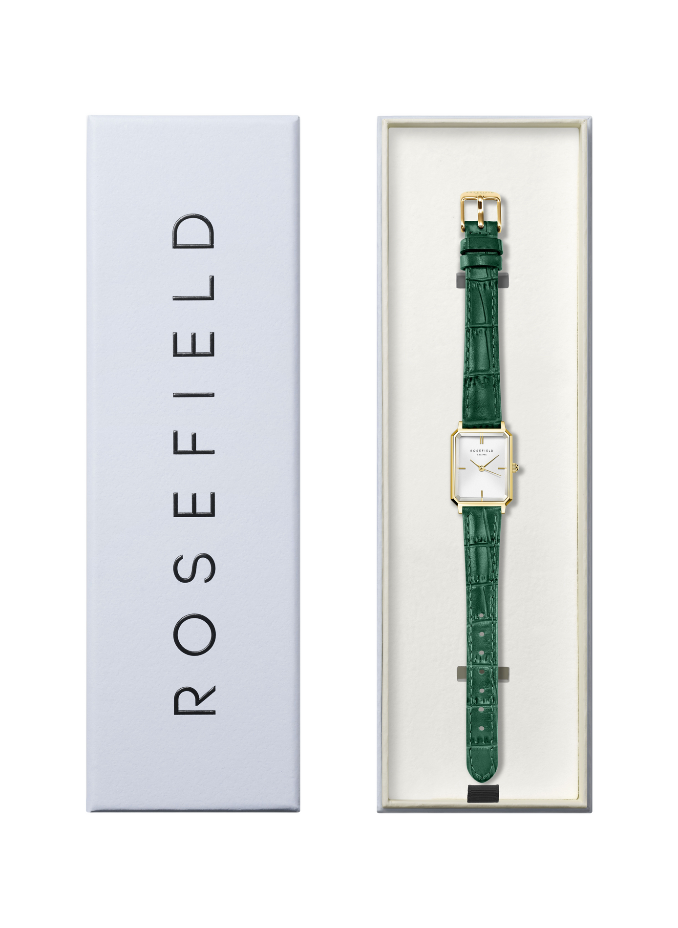 Montre anagogique Octagon Xs en cuir ROSEFIELD Blanc