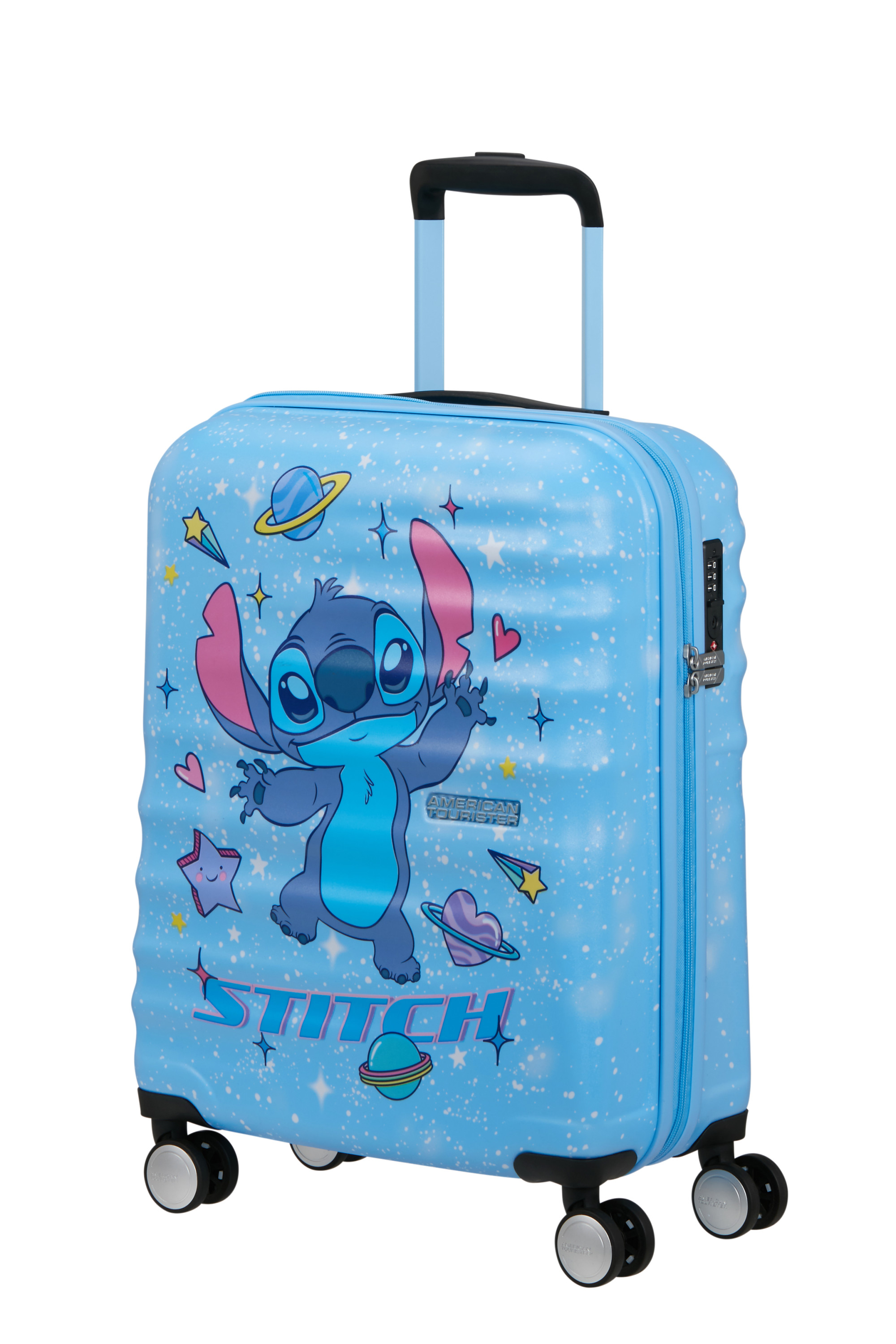 Wavebreaker disney valise 4 roues taille s AMERICAN TOURISTER Bleu