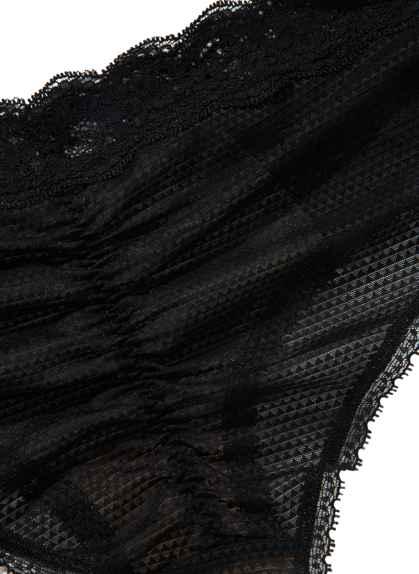 Culotte transparente en dentelle avec fronce à l'arrière PASSIONATA Noir