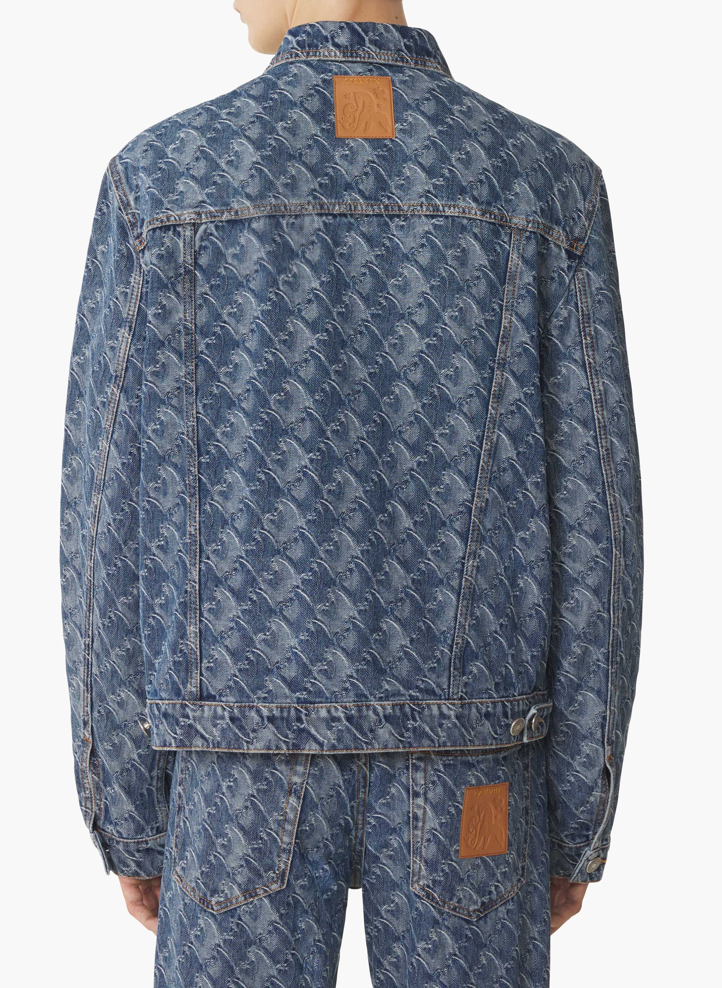 Veste en denim jacquard lunar year LANVIN Bleu