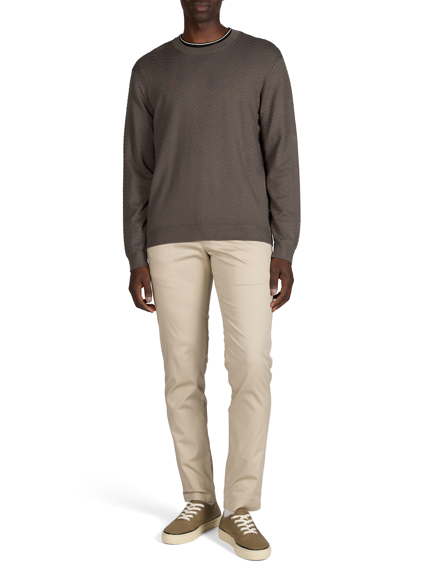 Cotton chino trousers ARMANI EXCHANGE Beige