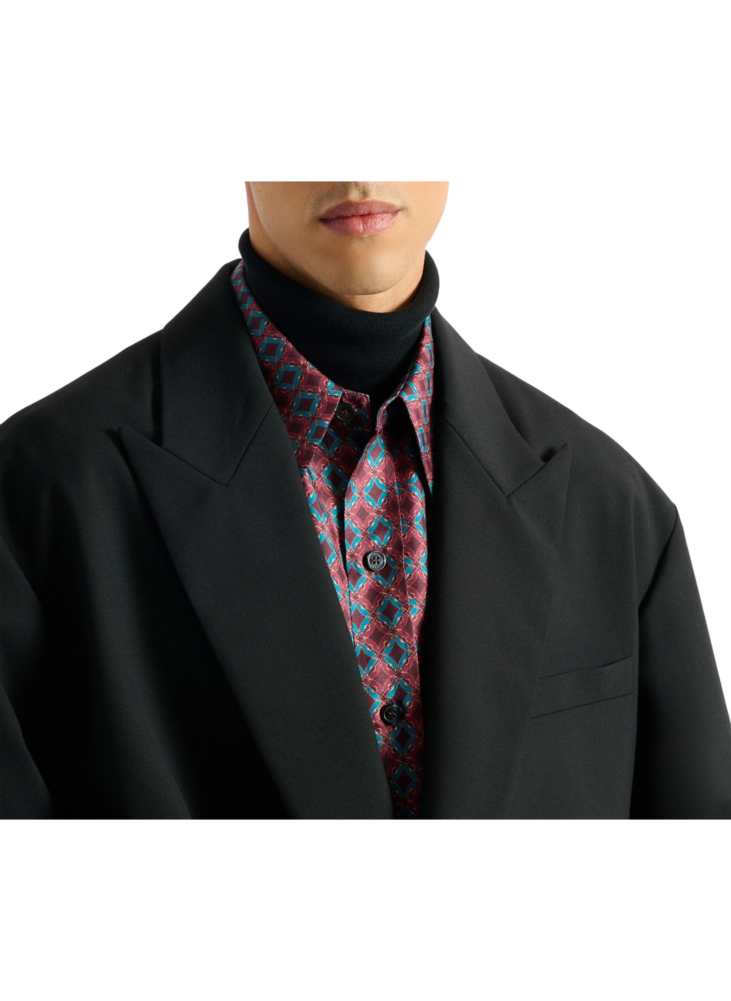 Veste 2 boutons en laine BALMAIN Noir