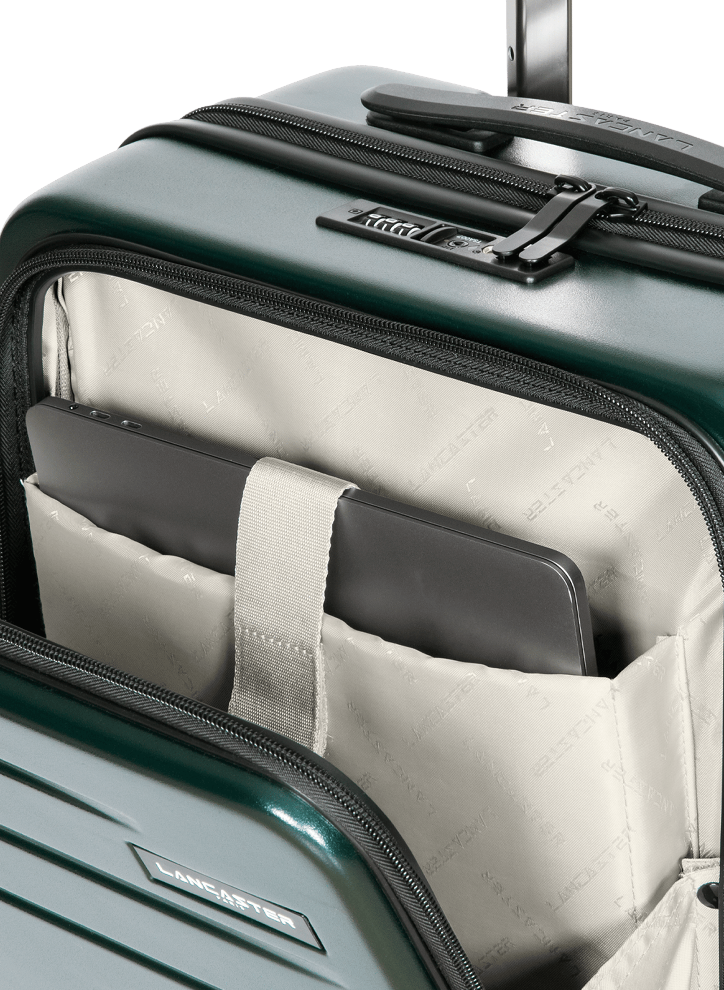 Valise cdg cabine s - bagages LANCASTER Groen