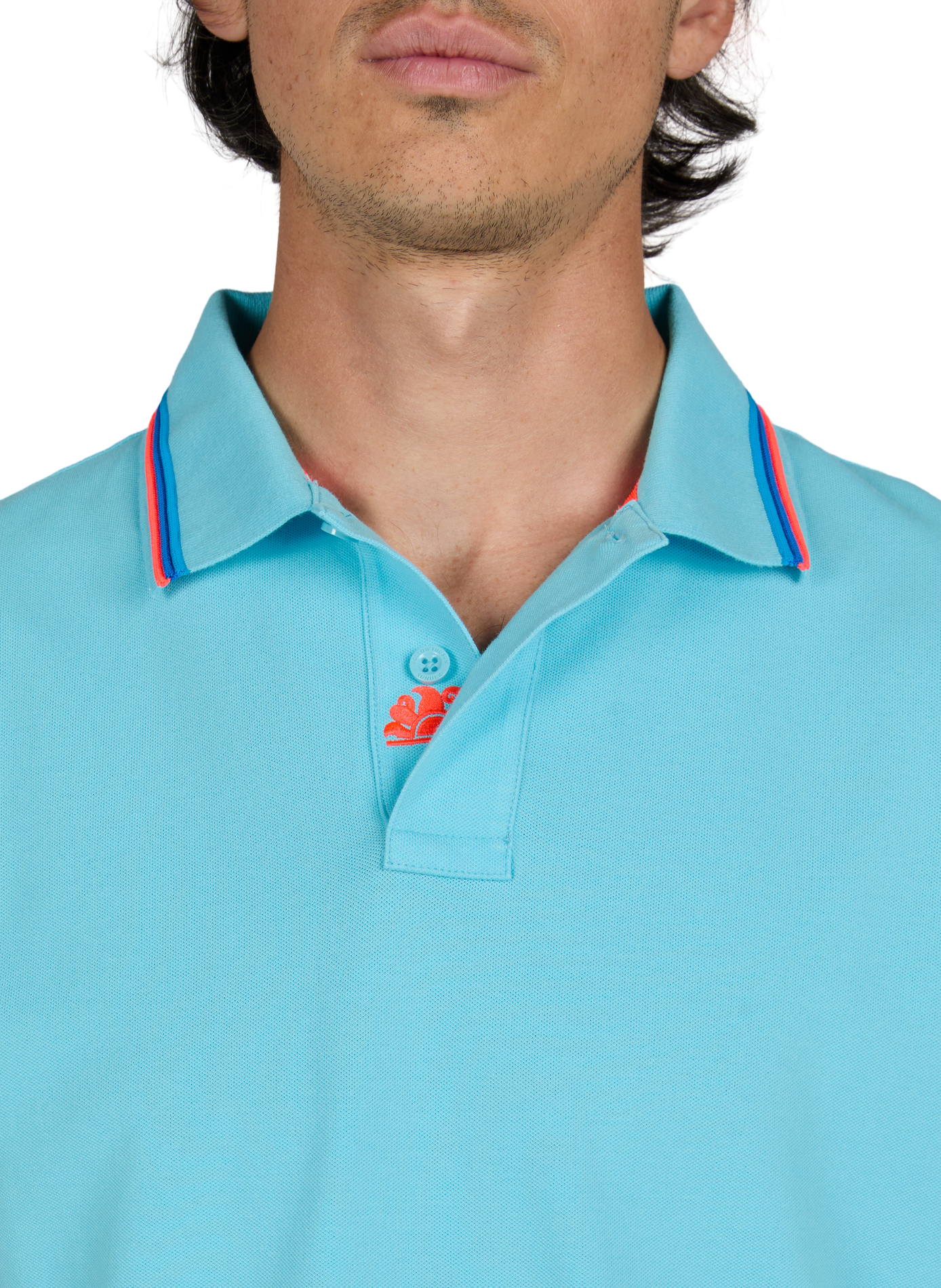 Cotton-blend polo shirt SUNDEK Blue
