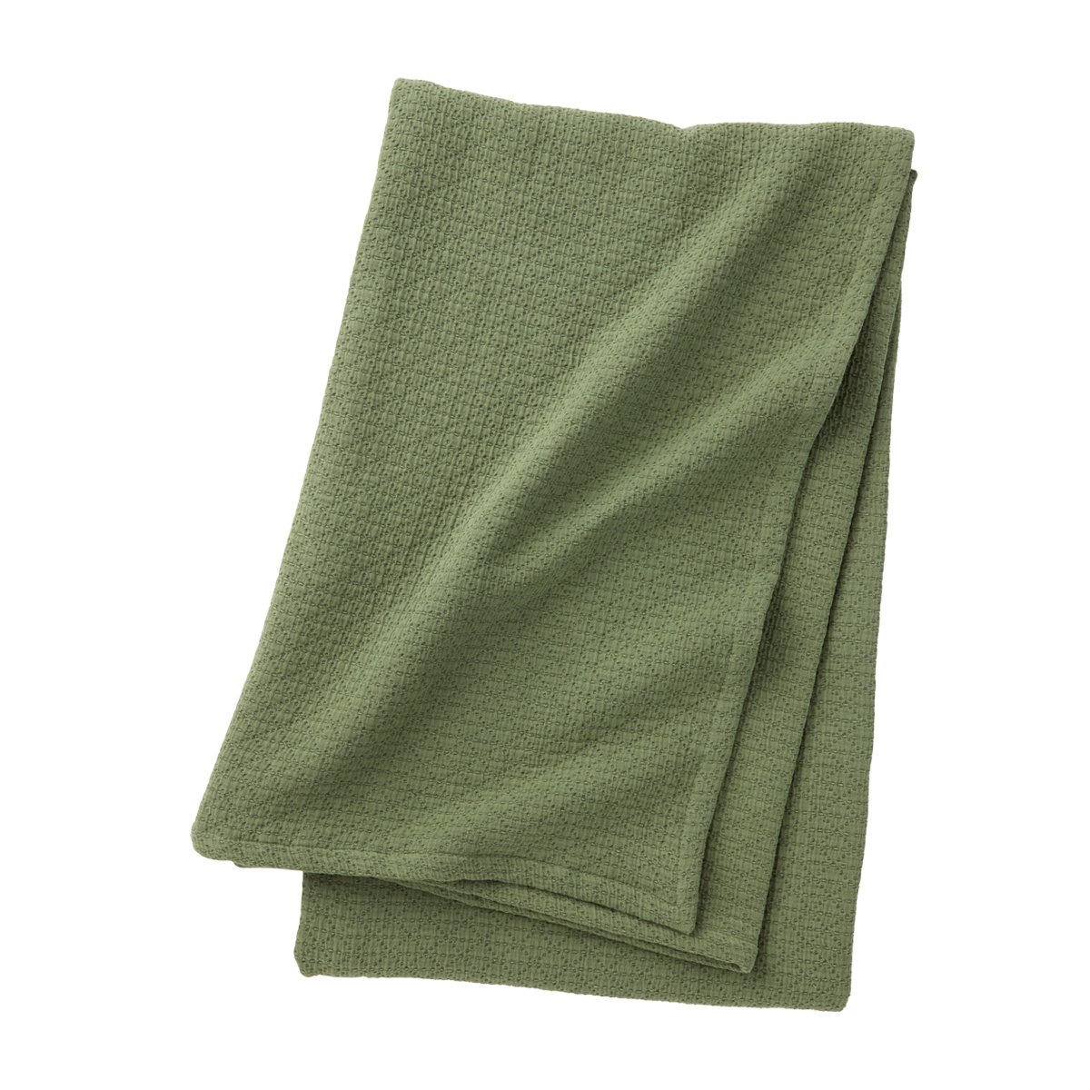 Plaid en coton, canisse DESFORGES Vert