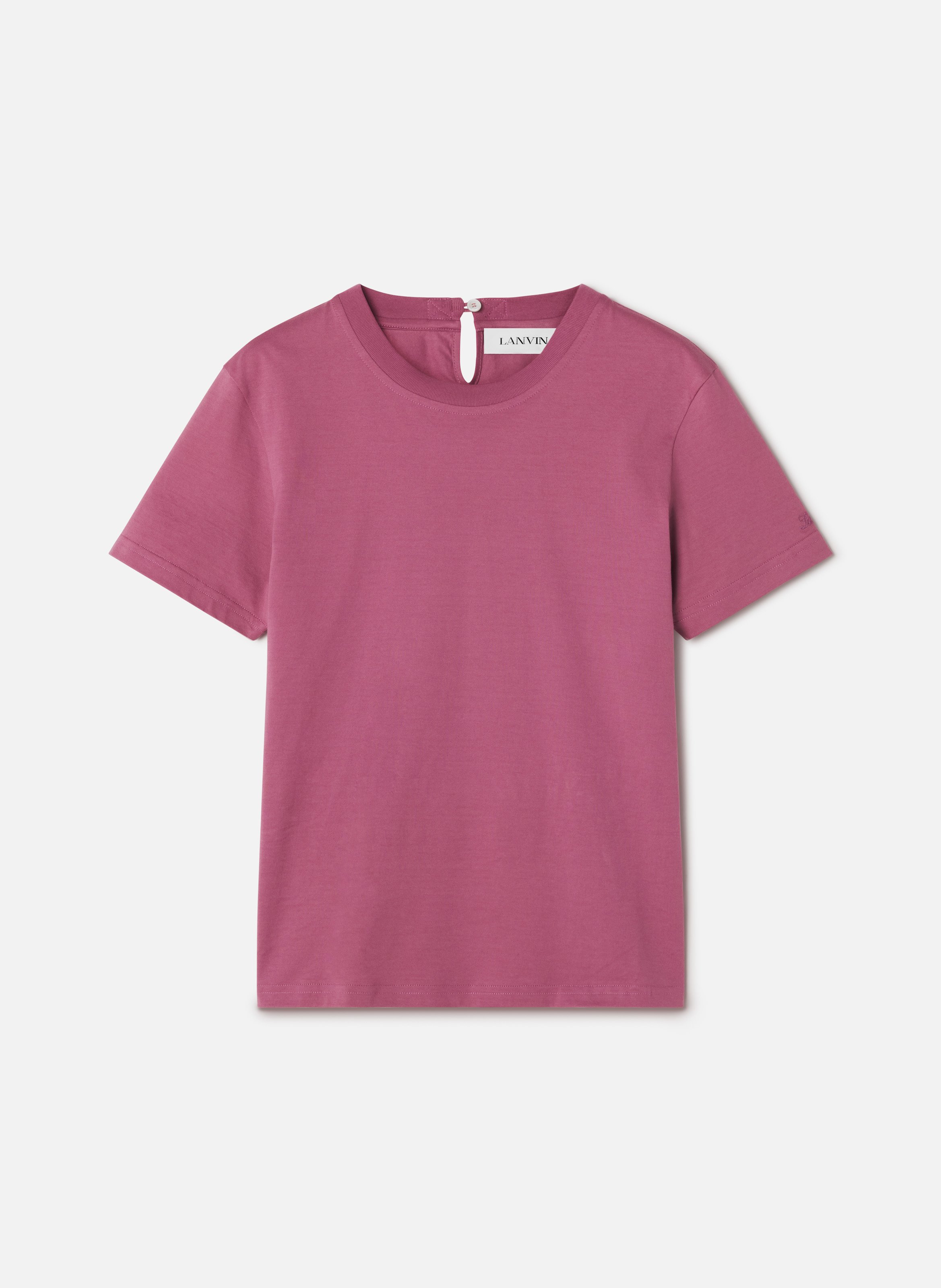 T-shirt détail gros grain en coton LANVIN Rose