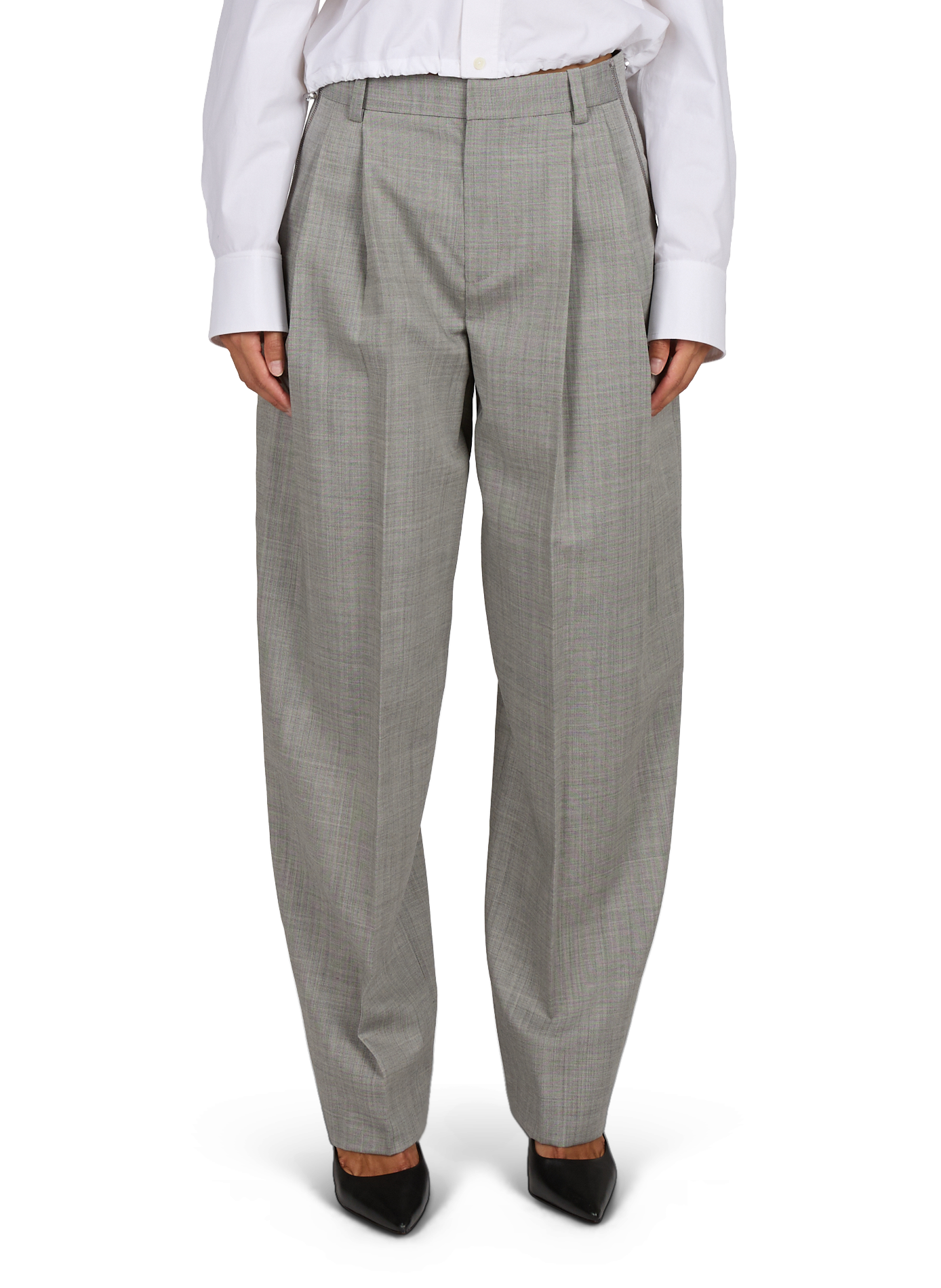 Wide-leg wool trousers ALEXANDER WANG Grey