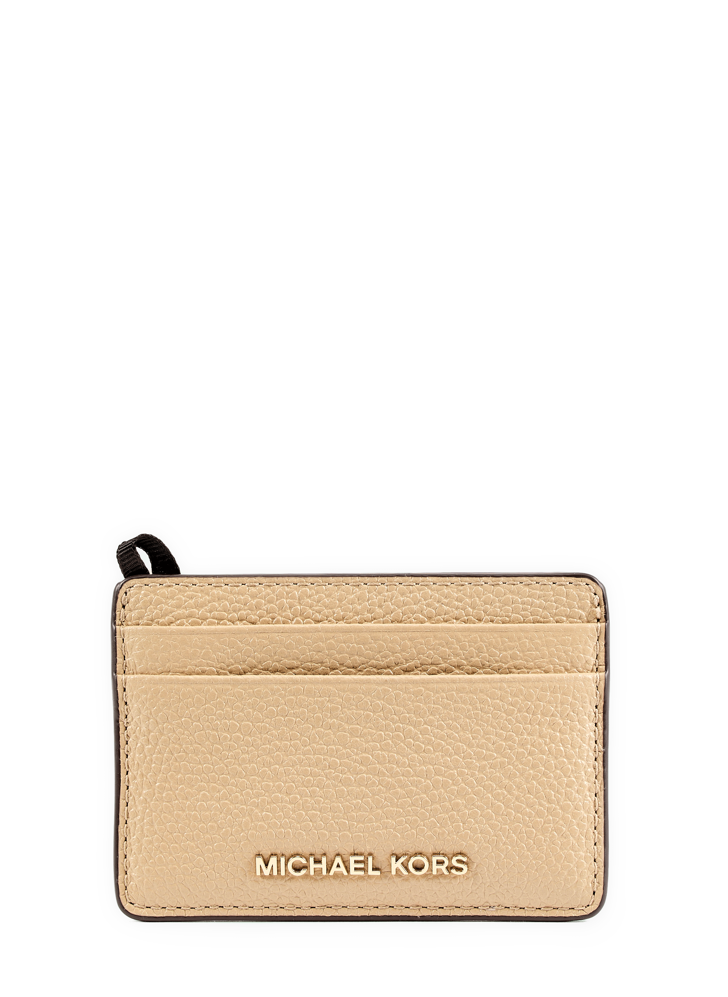 Leather card holder MICHAEL KORS Beige