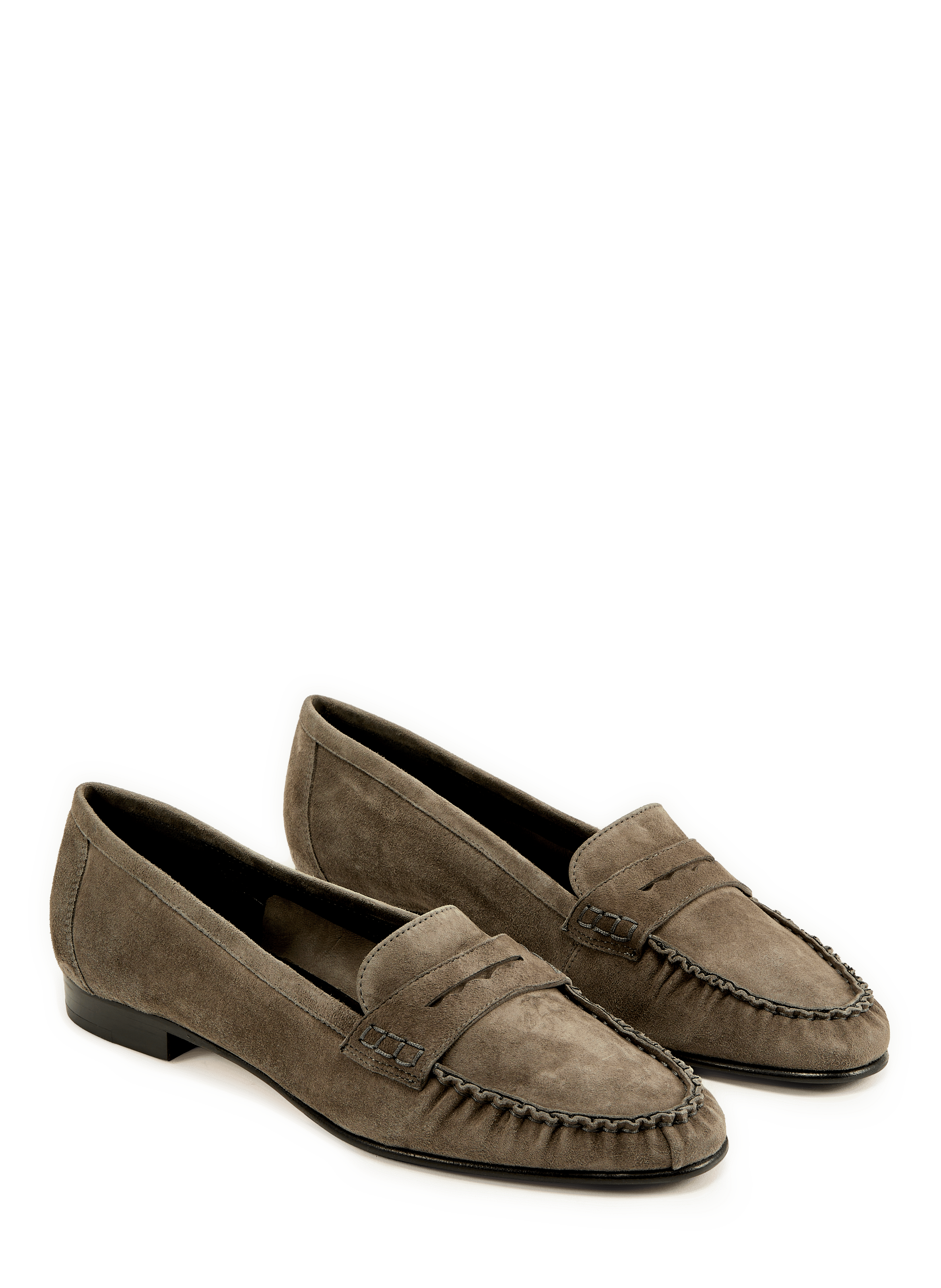 Mocassins suédés en cuir AEYDE Gris