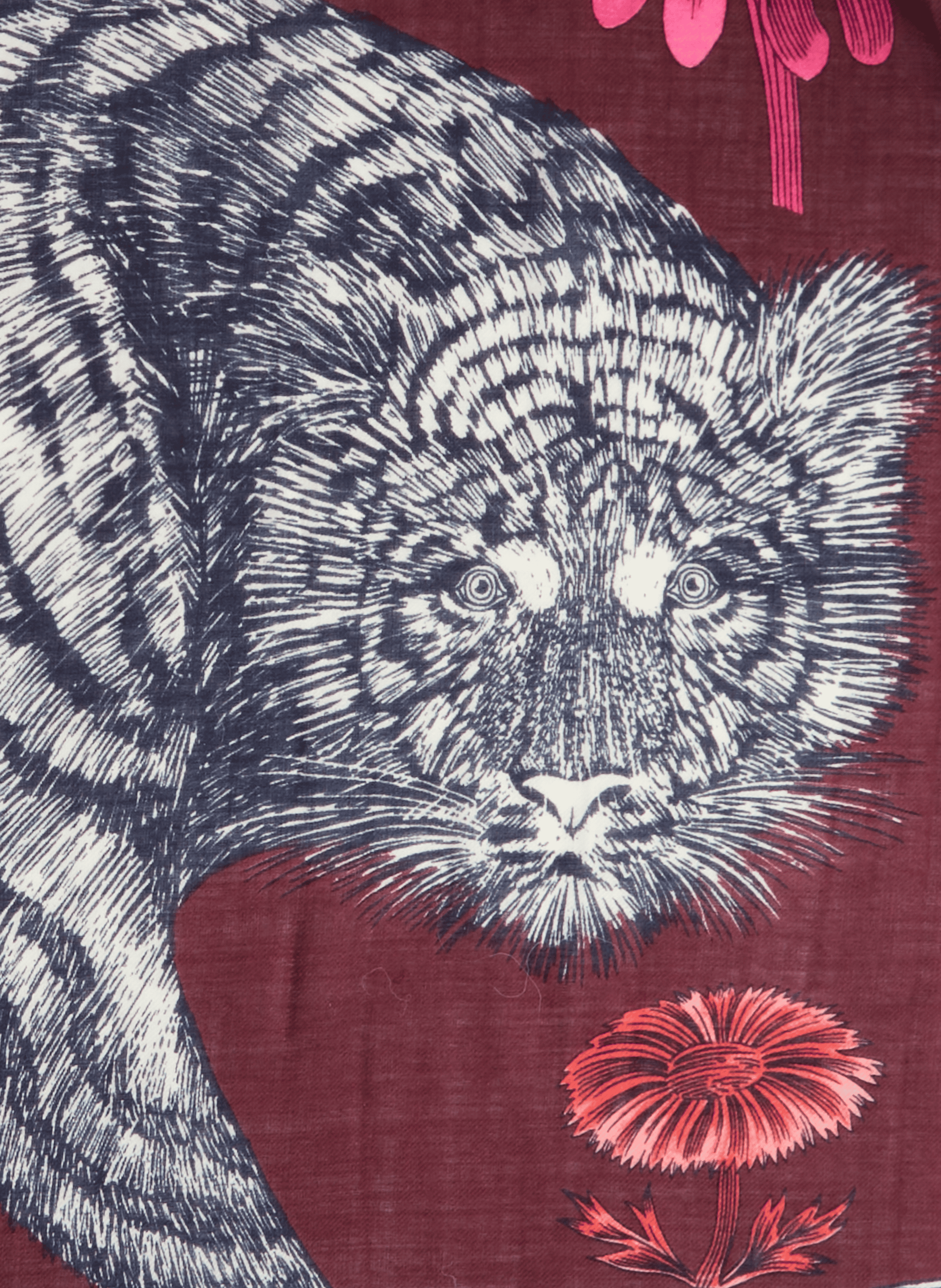 Printed wool GUSTAV scarf INOUI EDITIONS Red