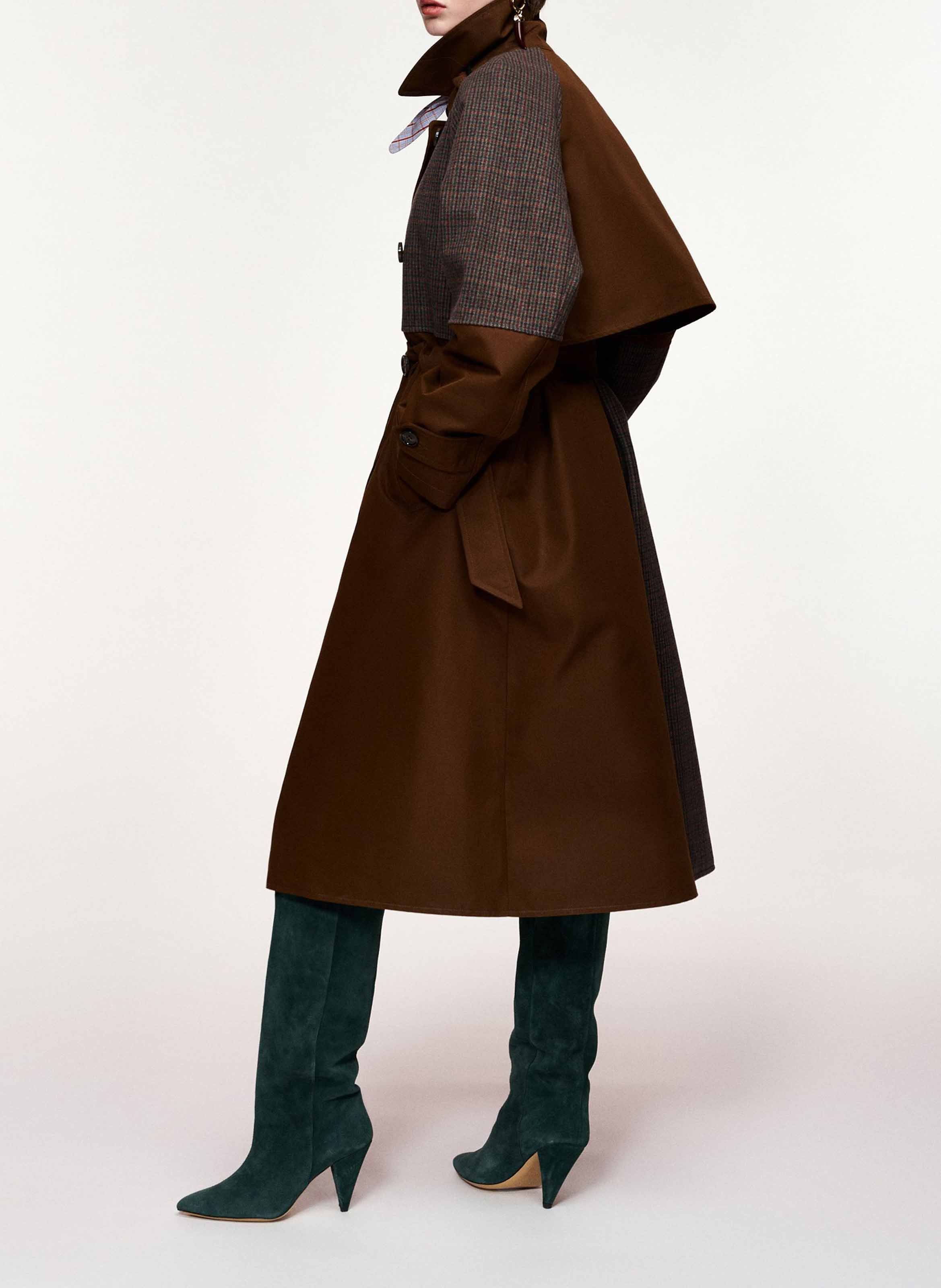 Trench cintré en coton mélangé kagu ESSENTIEL ANTWERP Gris