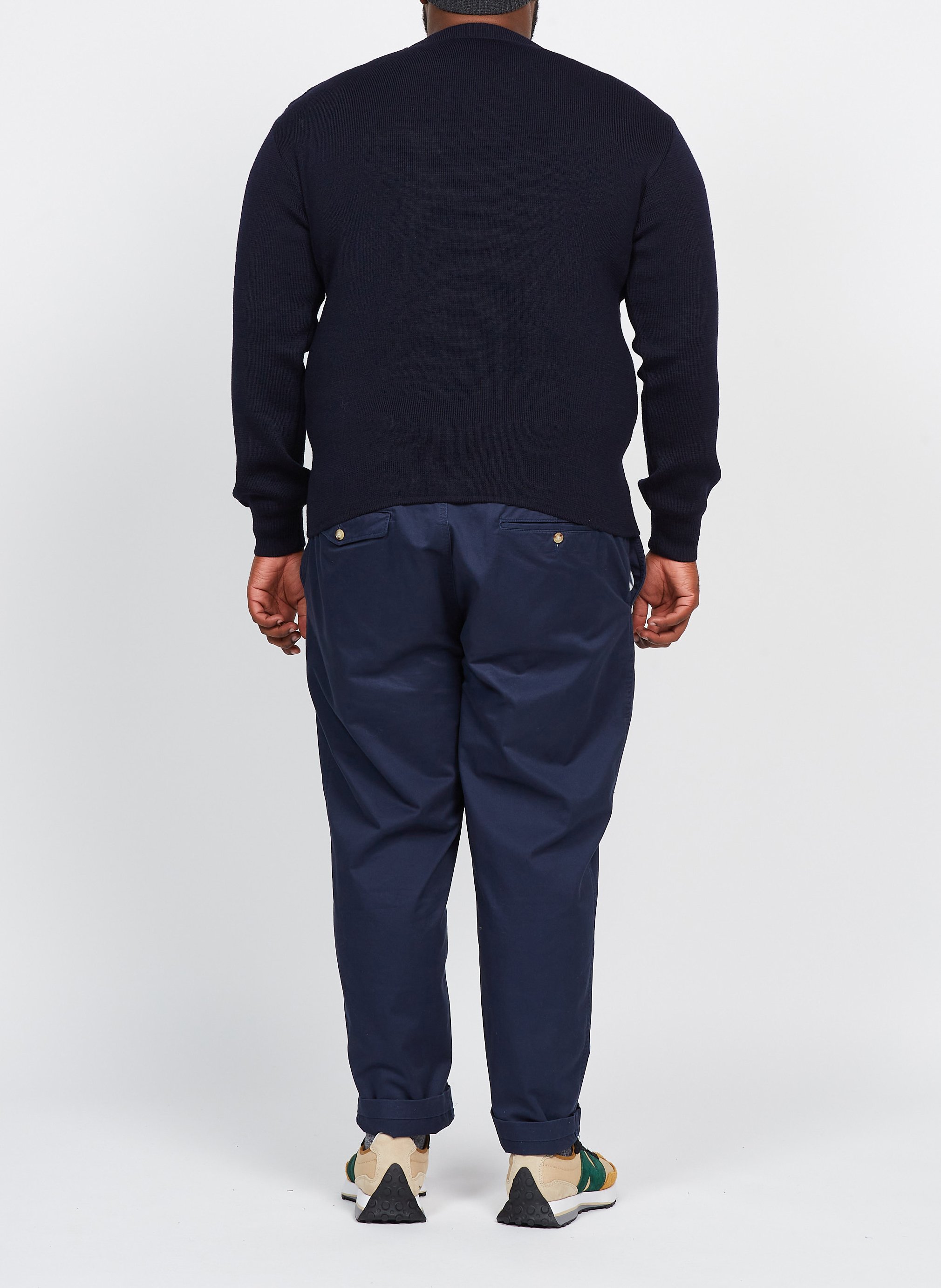 Pull col rond regular-fit en laine | Bleu ARMOR-LUX Homme