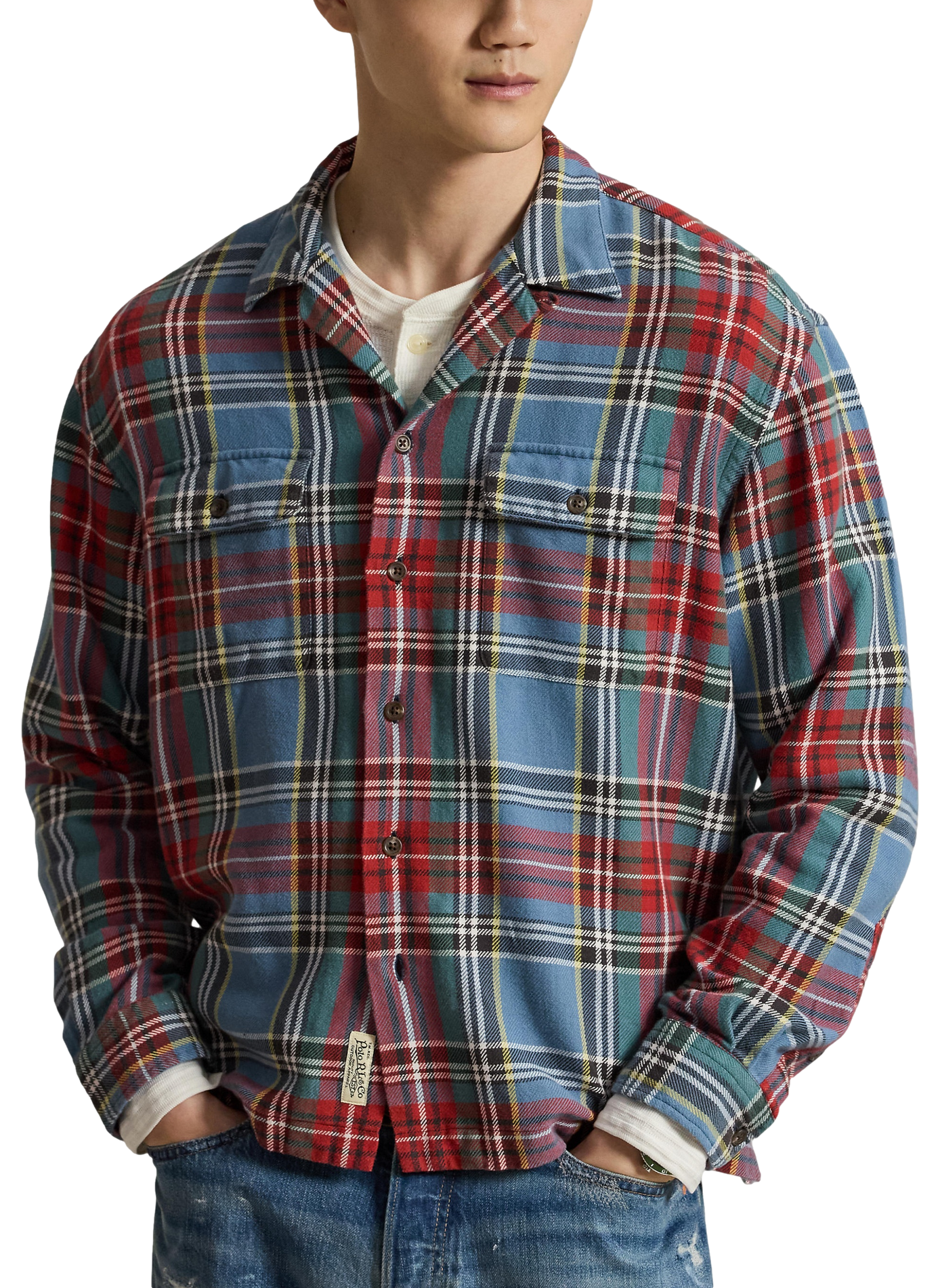 Chemise droite col classique à carreaux en coton POLO RALPH LAUREN Multicolore