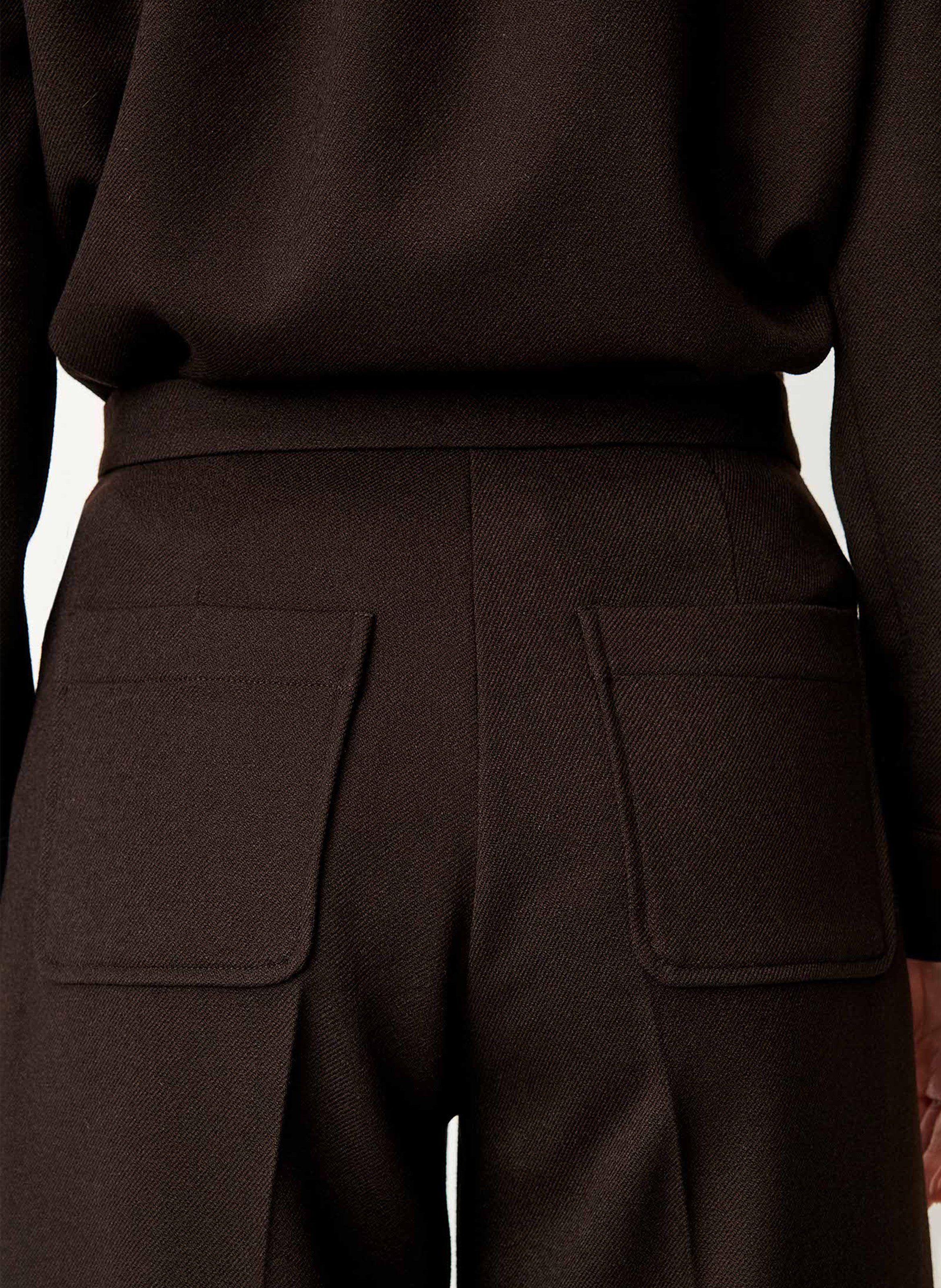 Pantalon droit à plis marqués alberwool SESSUN Marron
