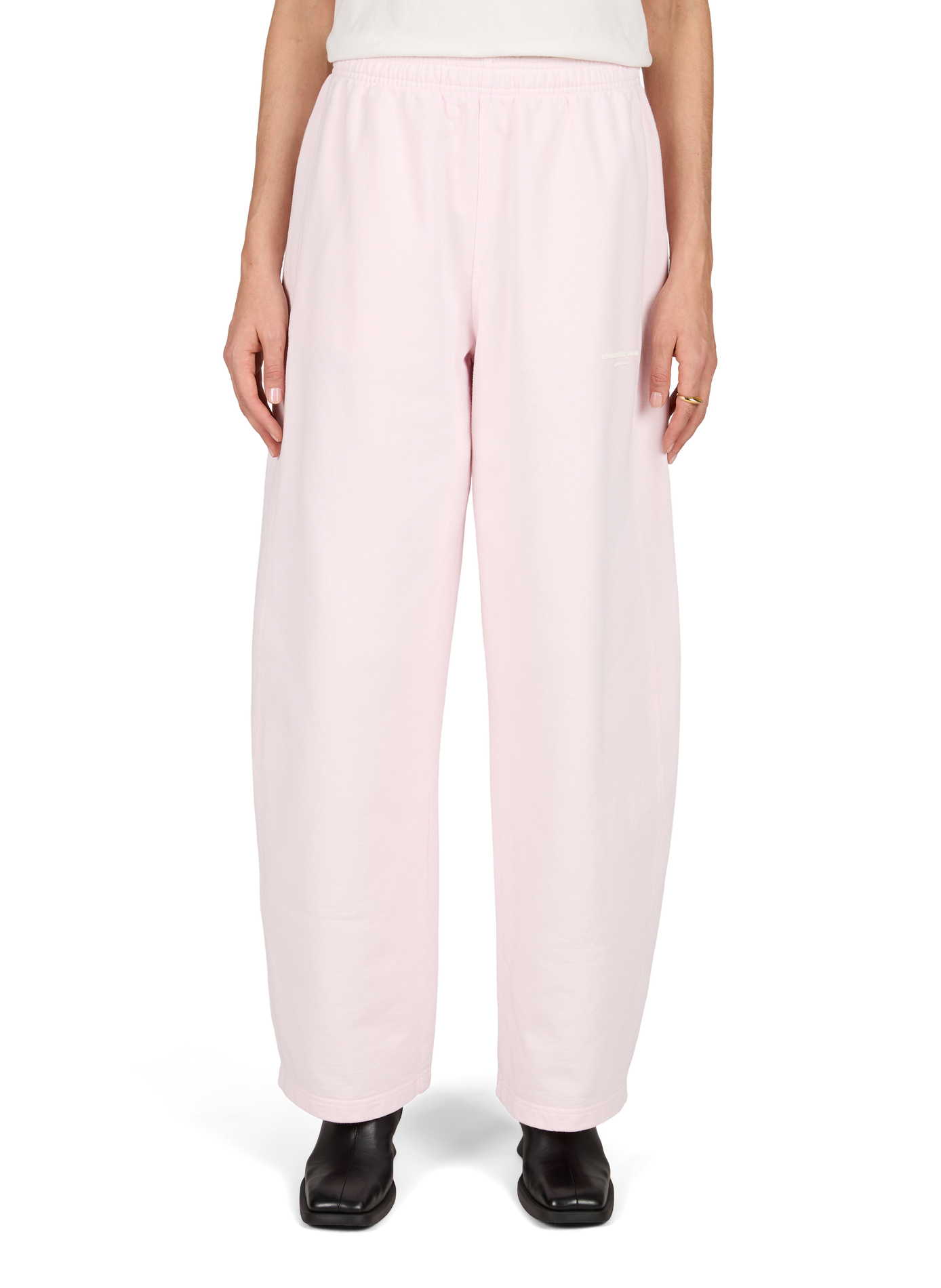 Plain loose-fit cotton joggers ALEXANDER WANG Pink