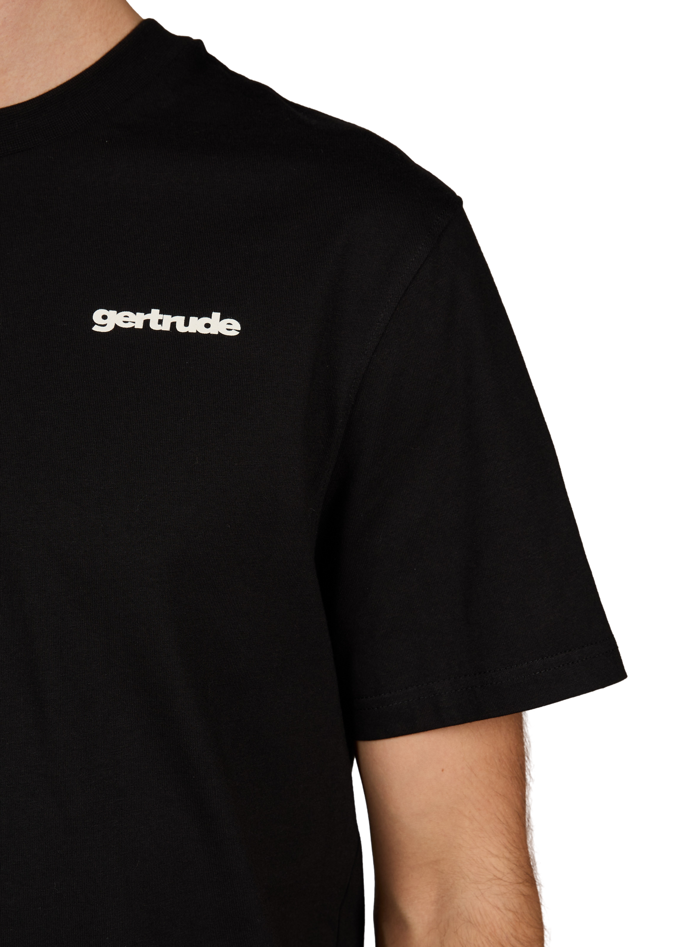 Leonstripe straight-fit crew-neck printed cotton T-shirt GERTRUDE Black