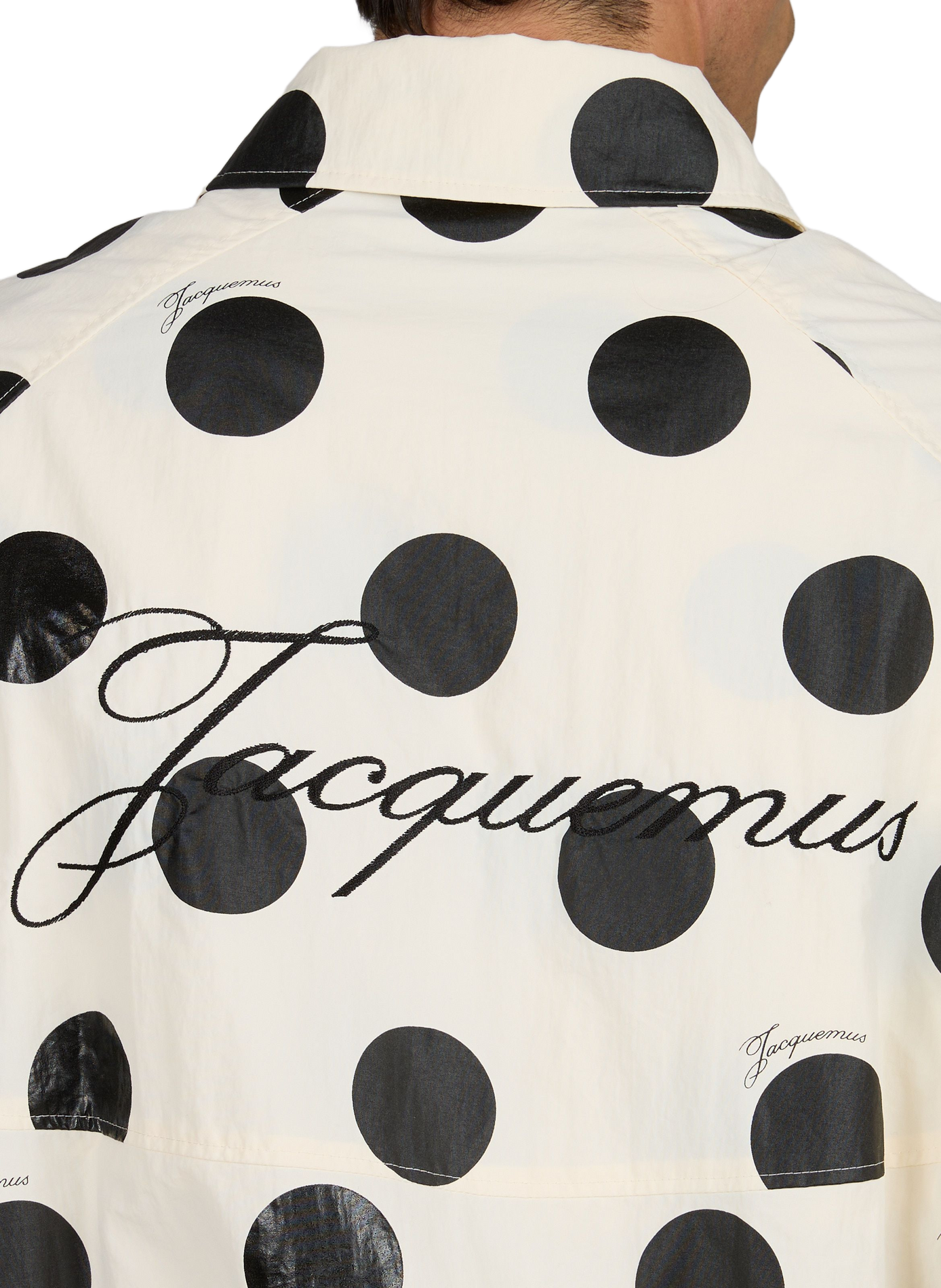 De ruime windbreaker met klassieke kraag en stippen JACQUEMUS Veelkleurig