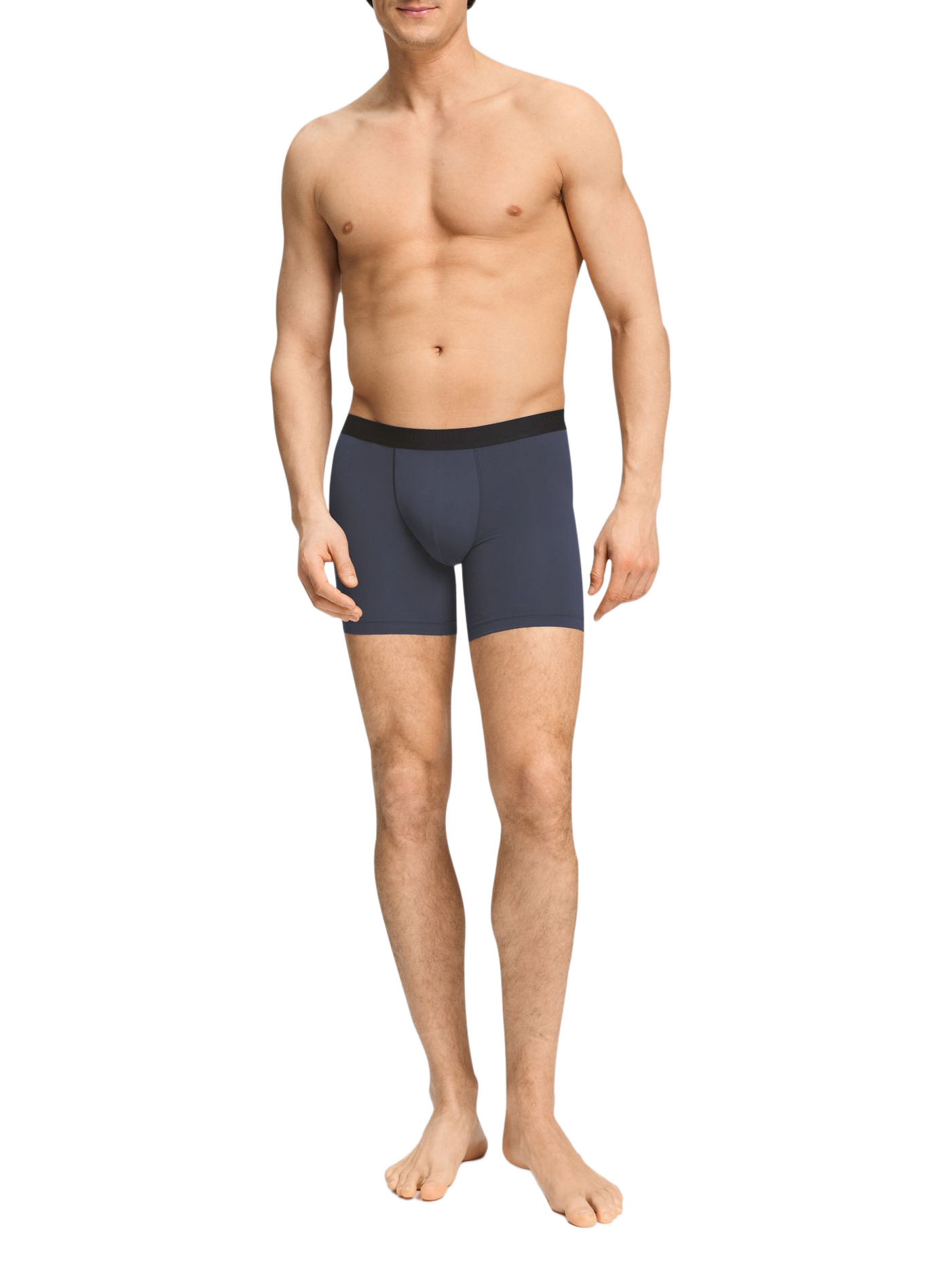 Boxer uni à ceinture contrastée HANRO Gris