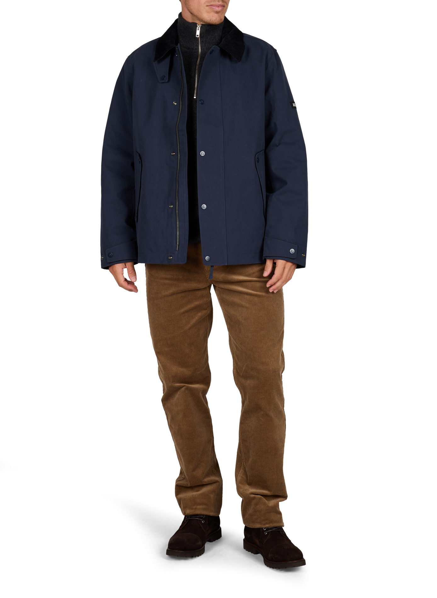 Ruime parka met klassieke kraag van katoenmix AIGLE Blauw