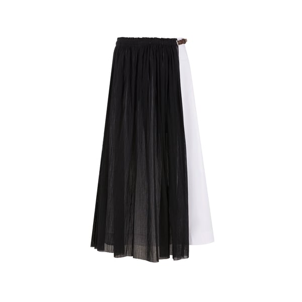 Jupe en gaze et popeline de coton