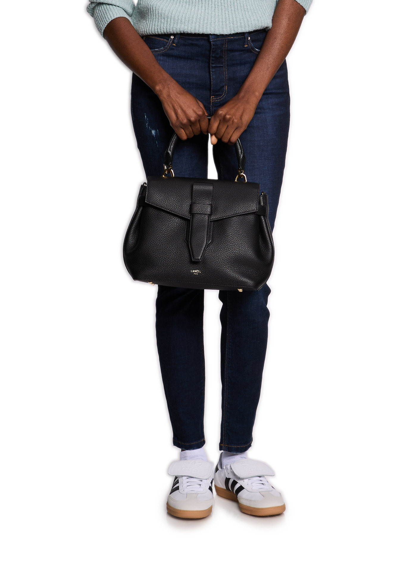 Leather Bag Lancel Charlie Bag Black Charlie Leather Handbag