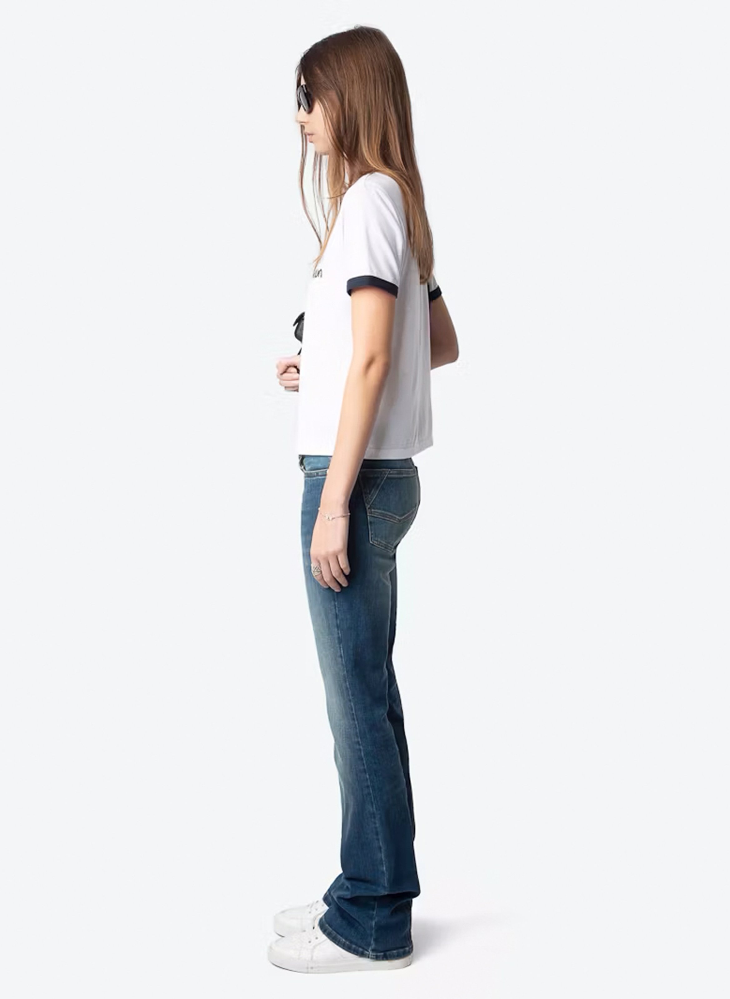 Tee-shirt droit à strass woos ZADIG&VOLTAIRE Blanc