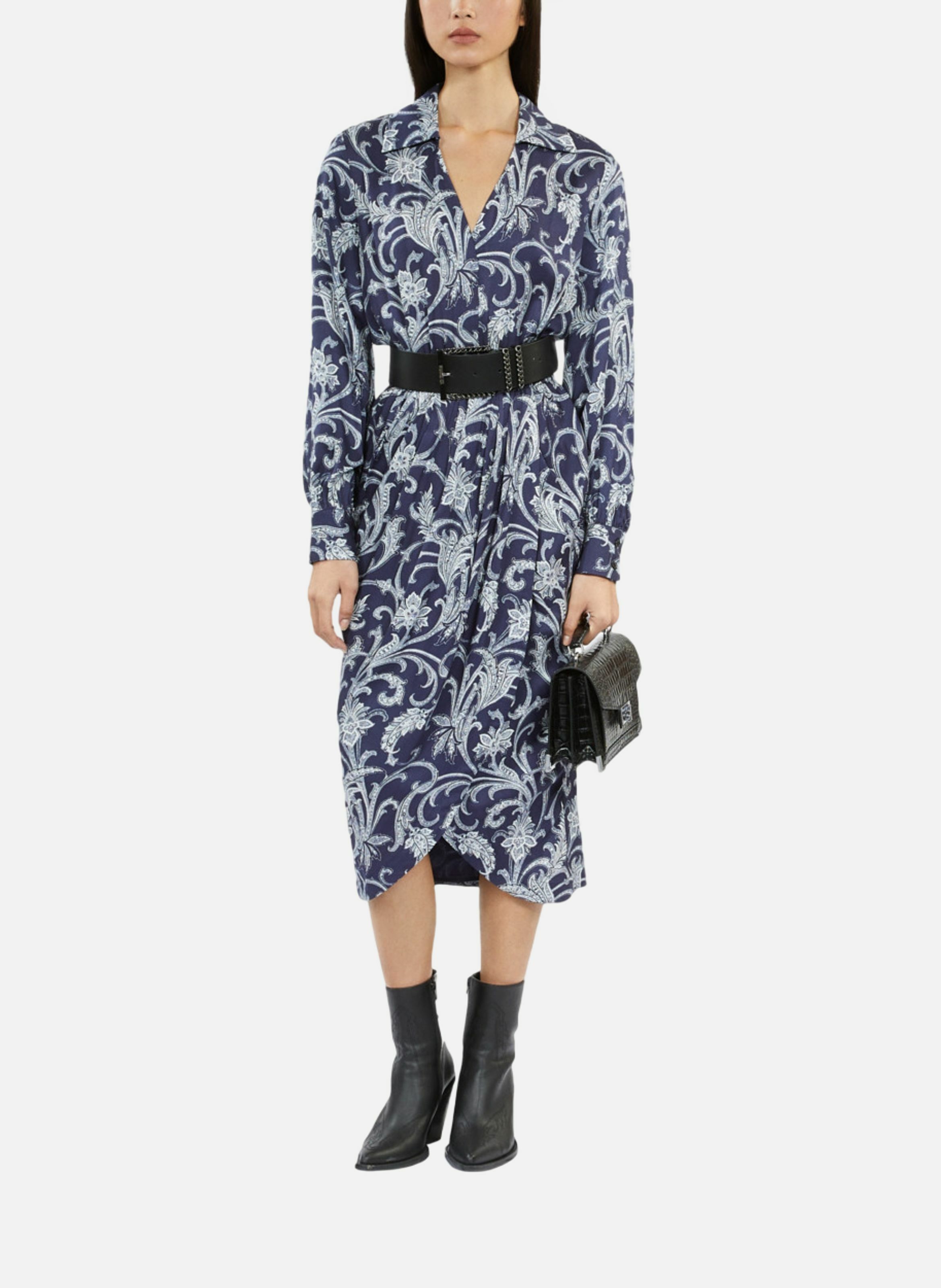 Ceinture en cuir avec boucle chaîne THE KOOPLES Noir