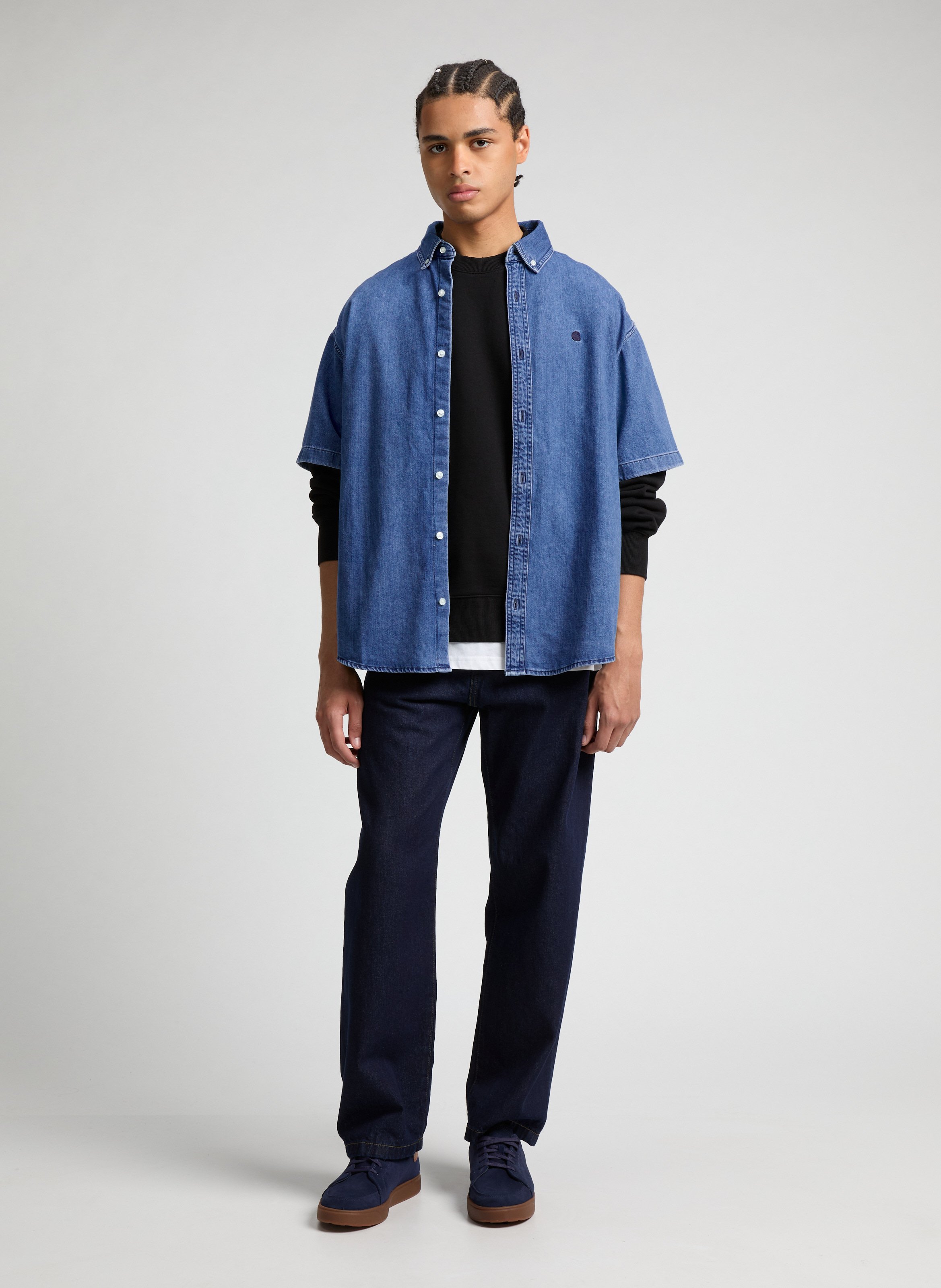 Straight cotton jeans CARHARTT WIP Blue