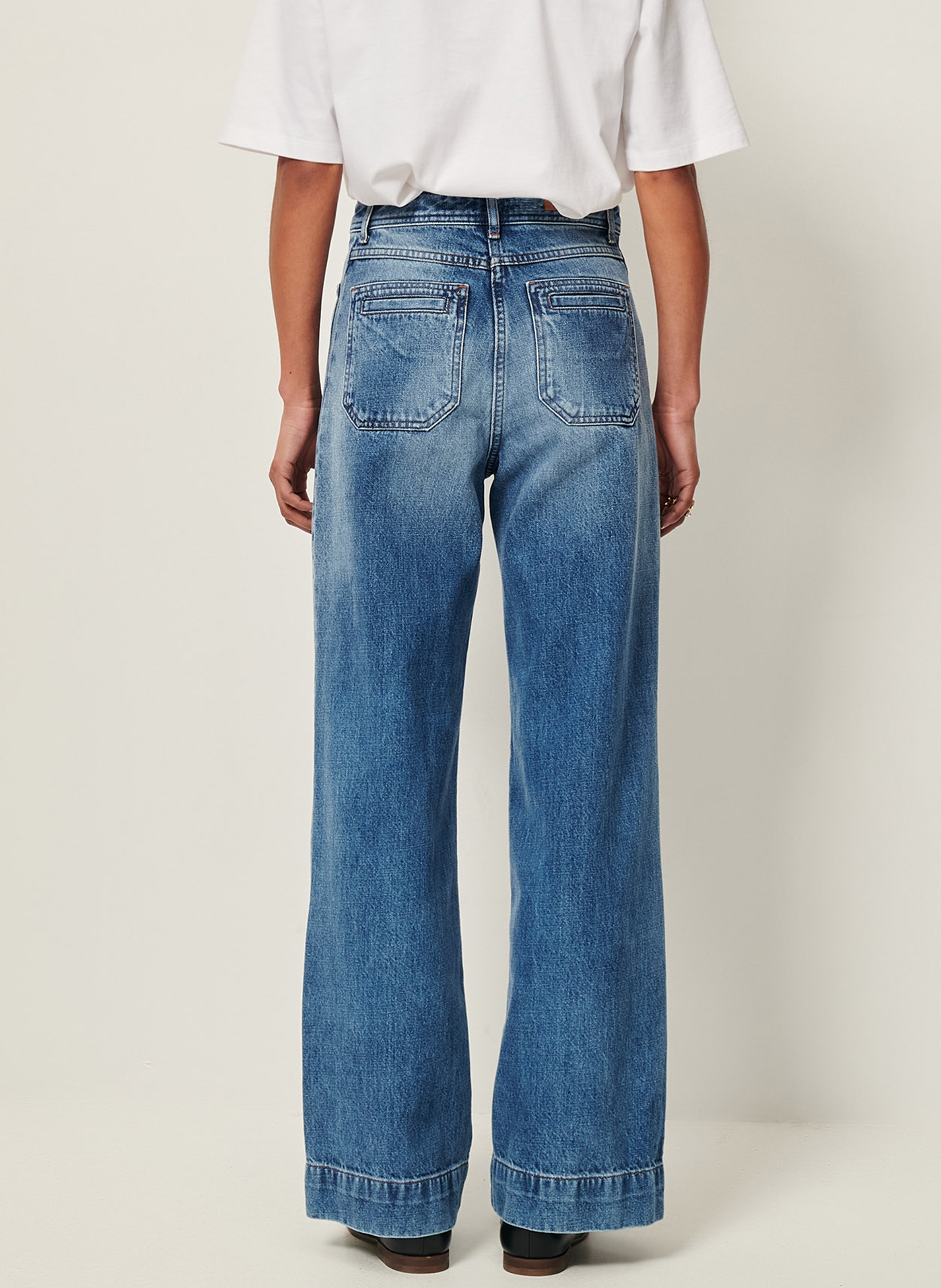 Jean flare taille haute johnny o SESSUN Bleu
