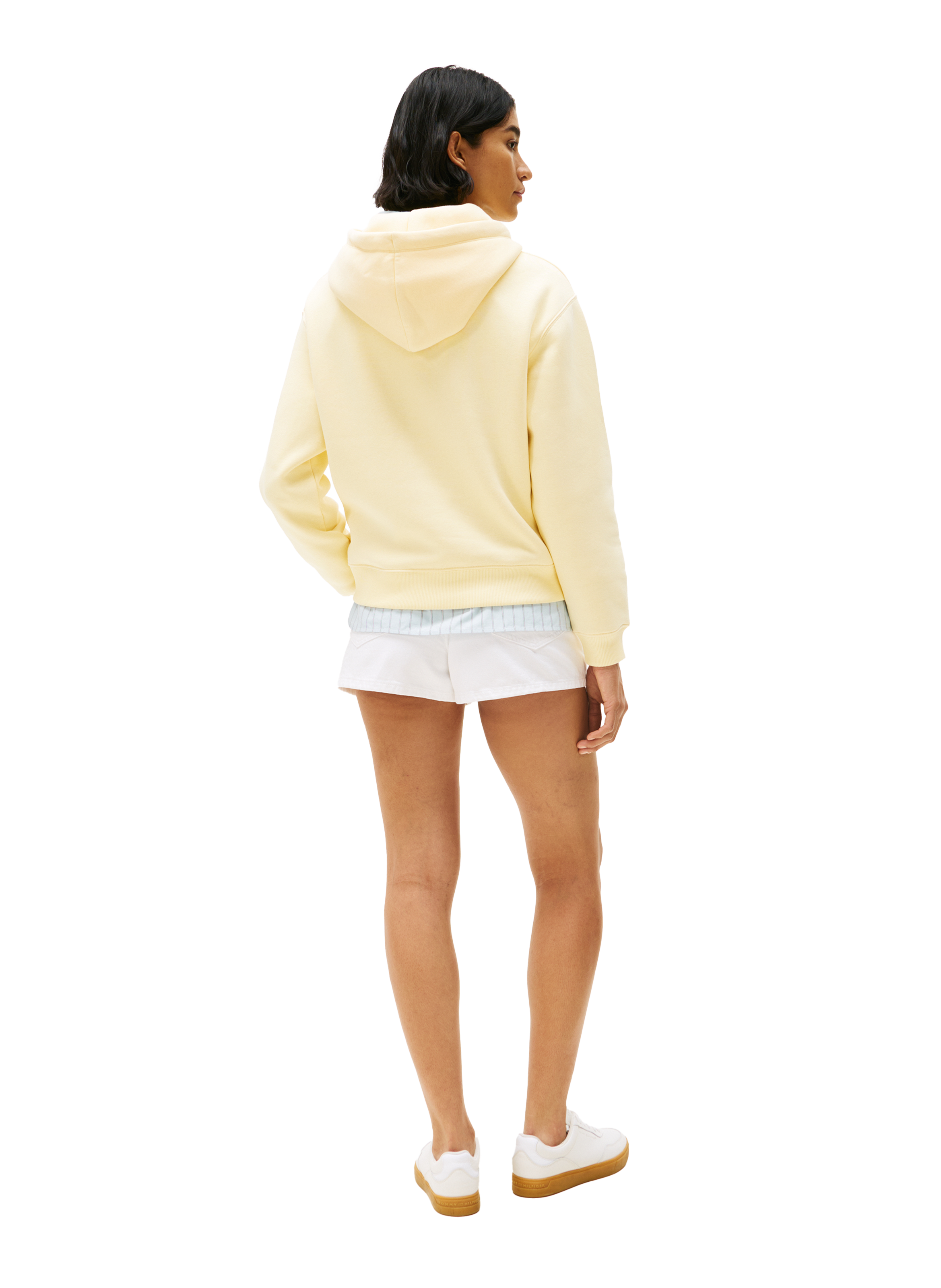 Cotton fleece-blend hoodie TOMMY HILFIGER Beige