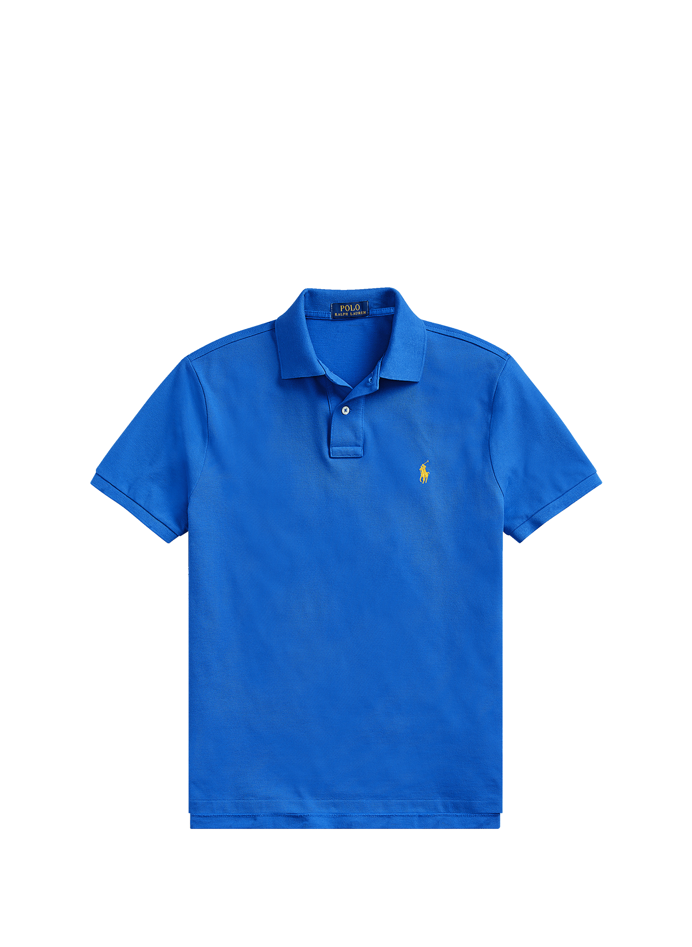 Polo slim en maille piqué de coton POLO RALPH LAUREN Bleu